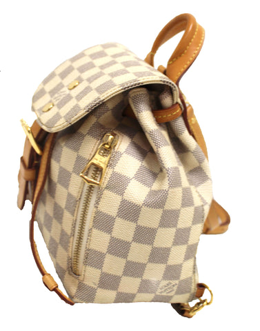Authentic Louis Vuitton Damier Azur Canvas Sperone BB Backpack