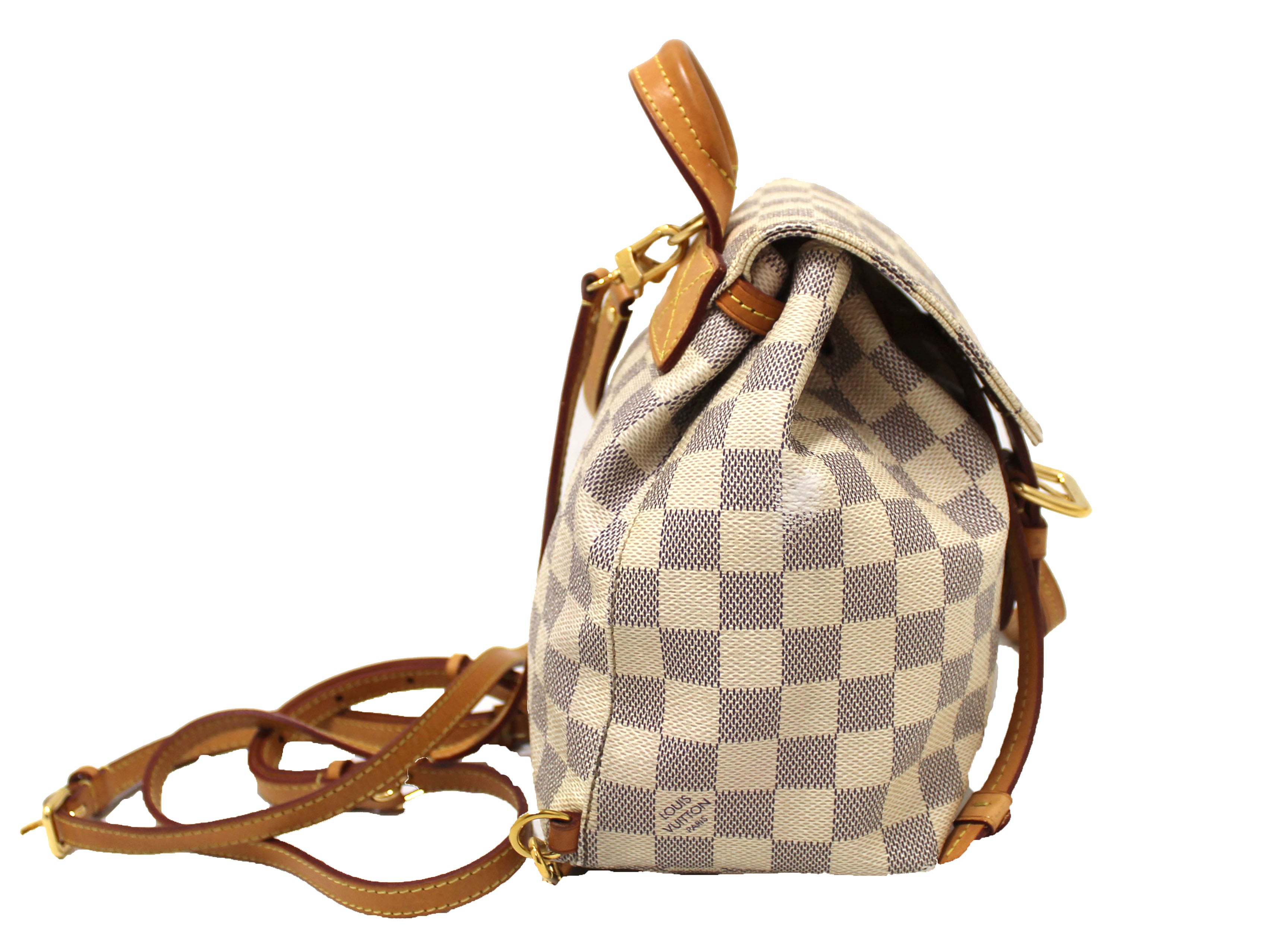 Authentic Louis Vuitton Damier Azur Canvas Sperone BB Backpack