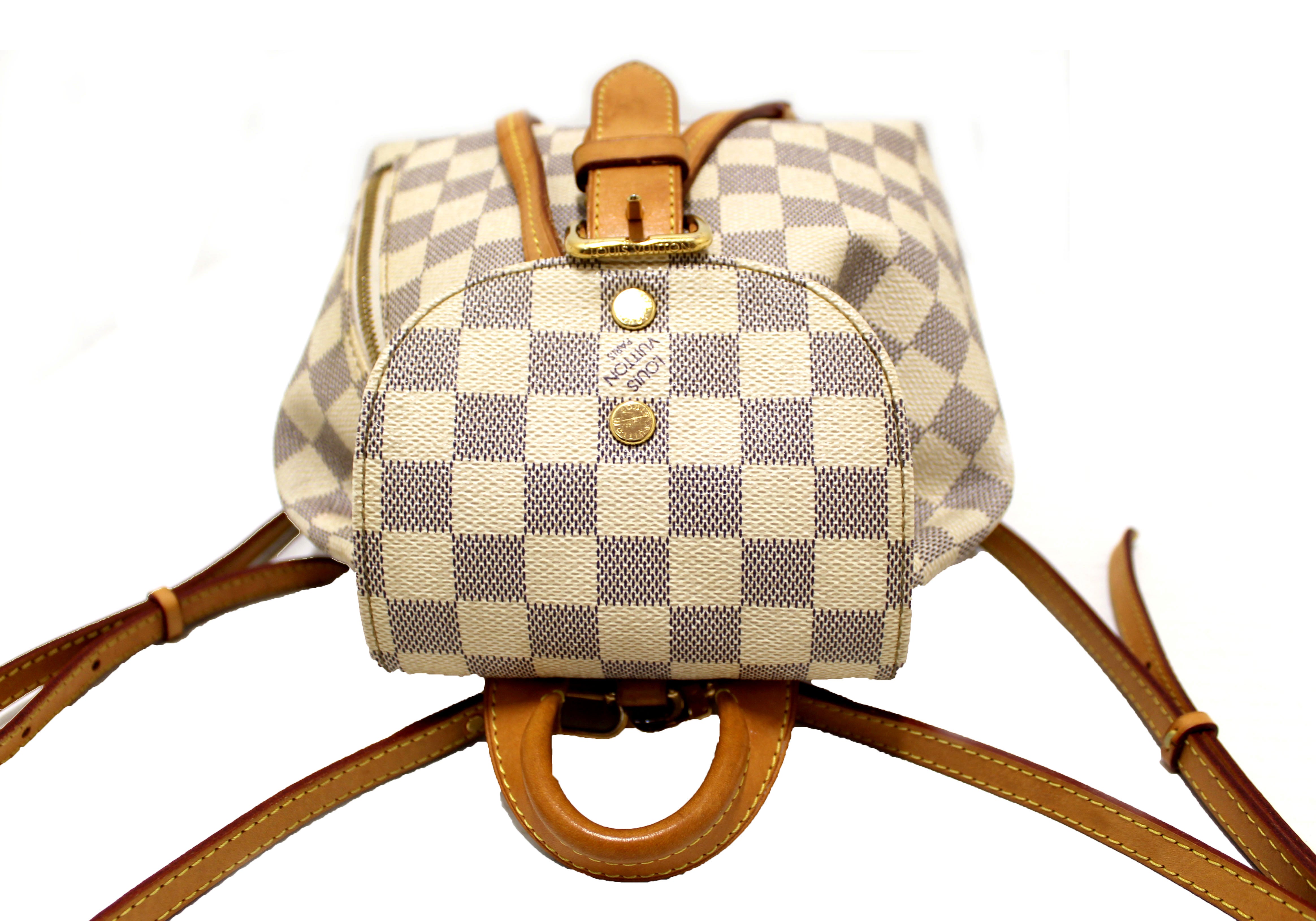 Authentic Louis Vuitton Damier Azur Canvas Sperone BB Backpack