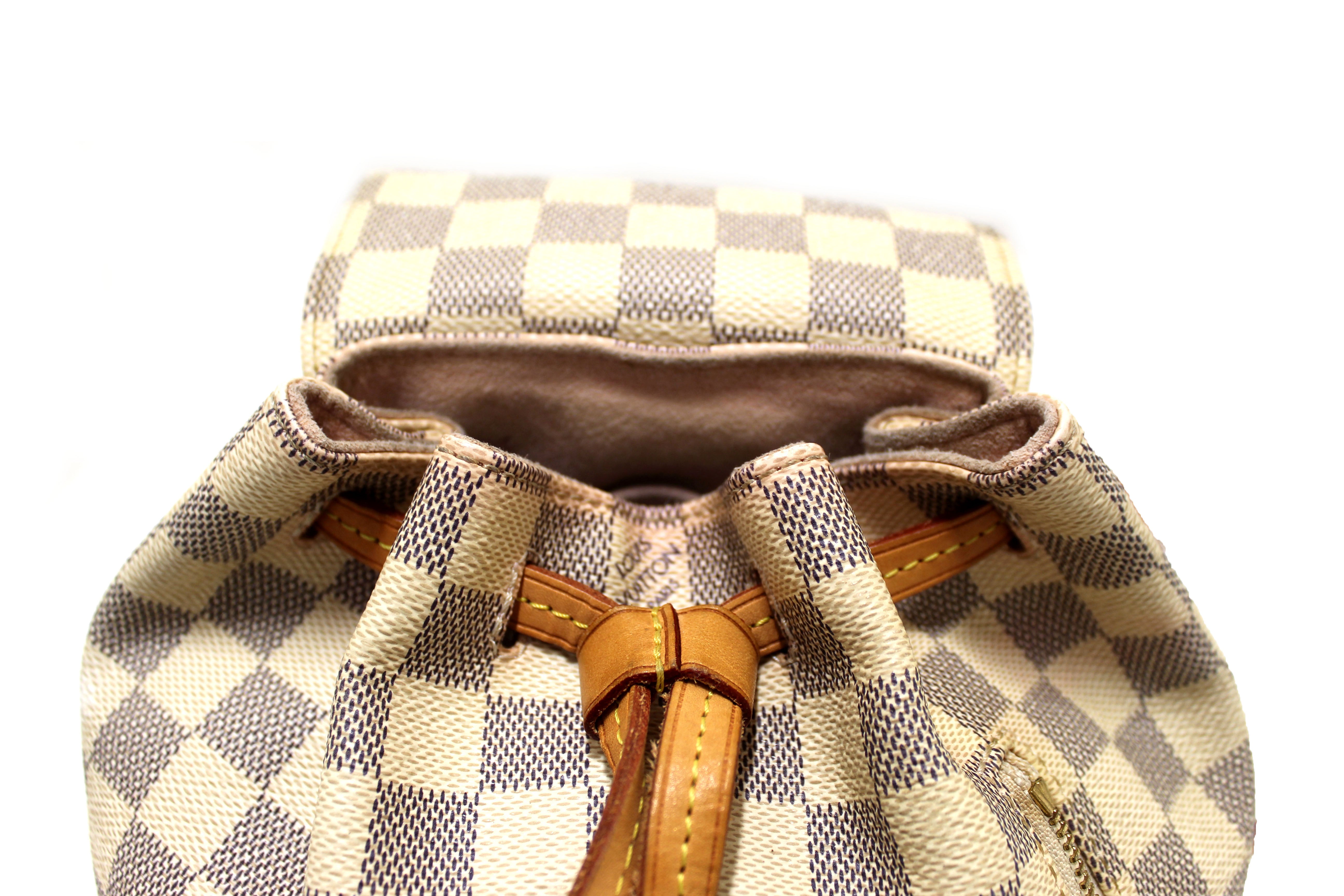 Authentic Louis Vuitton Damier Azur Canvas Sperone BB Backpack