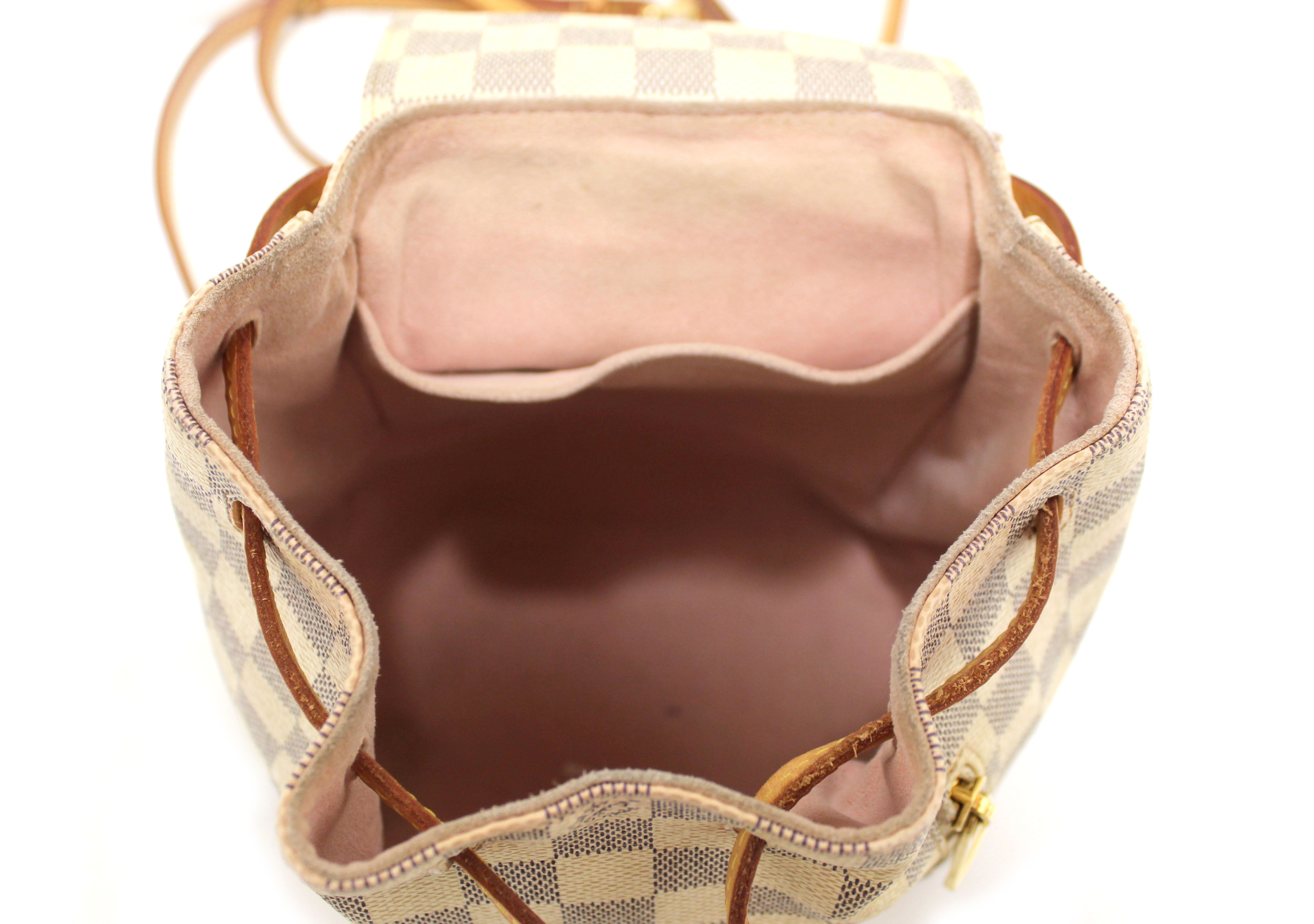 Authentic Louis Vuitton Damier Azur Canvas Sperone BB Backpack