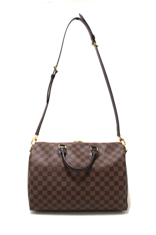 Authentic Louis Vuitton Damier Ebene Speedy 35 Bandouliere Bag