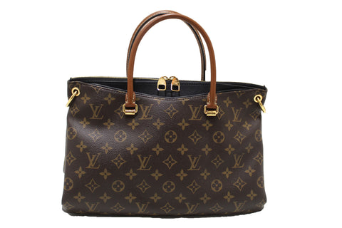 Authentic Louis Vuitton Monogram Canvas Black Pallas Noir Handbag