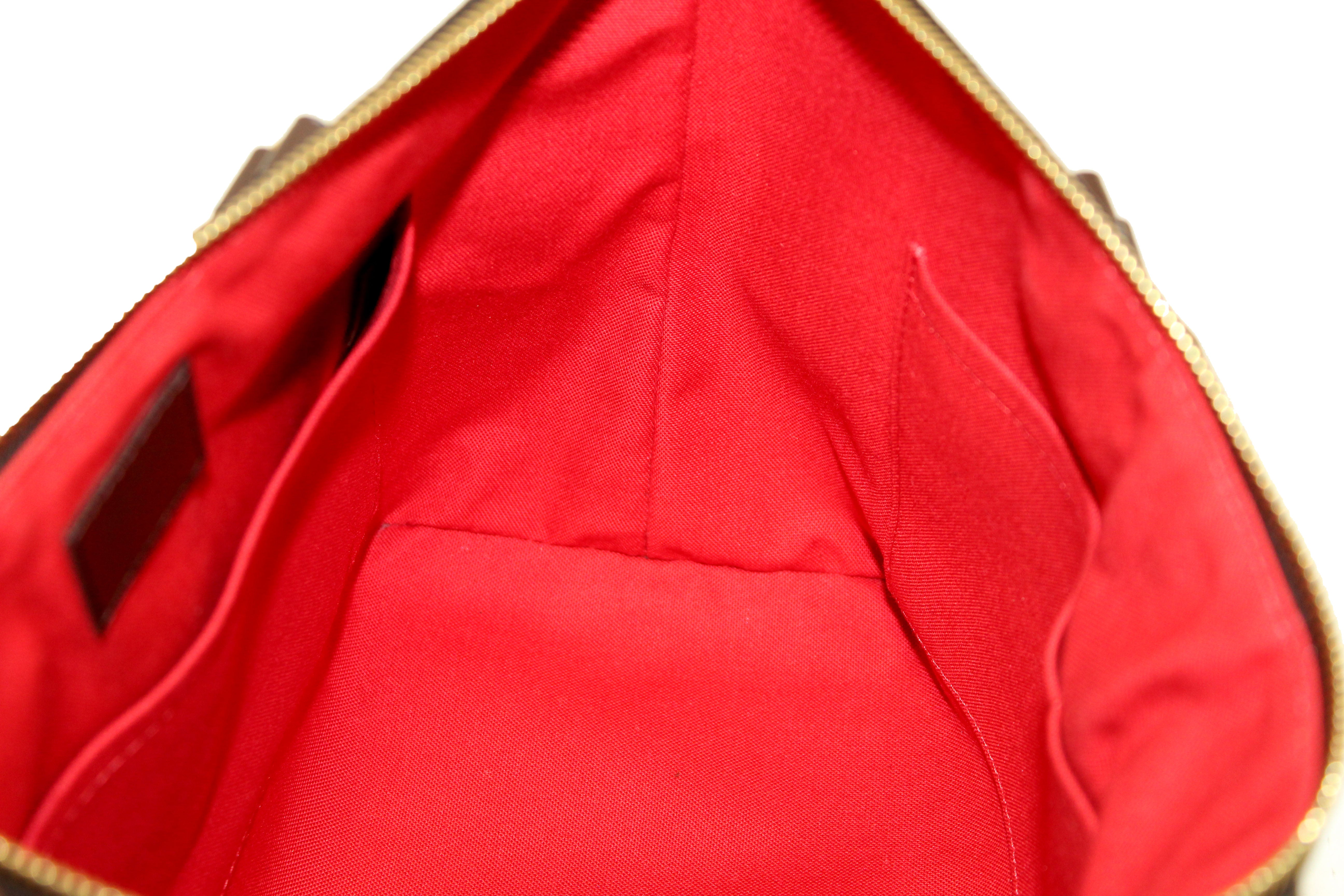 Authentic Louis Vuitton Damier Ebene Canvas Siena MM Handbag