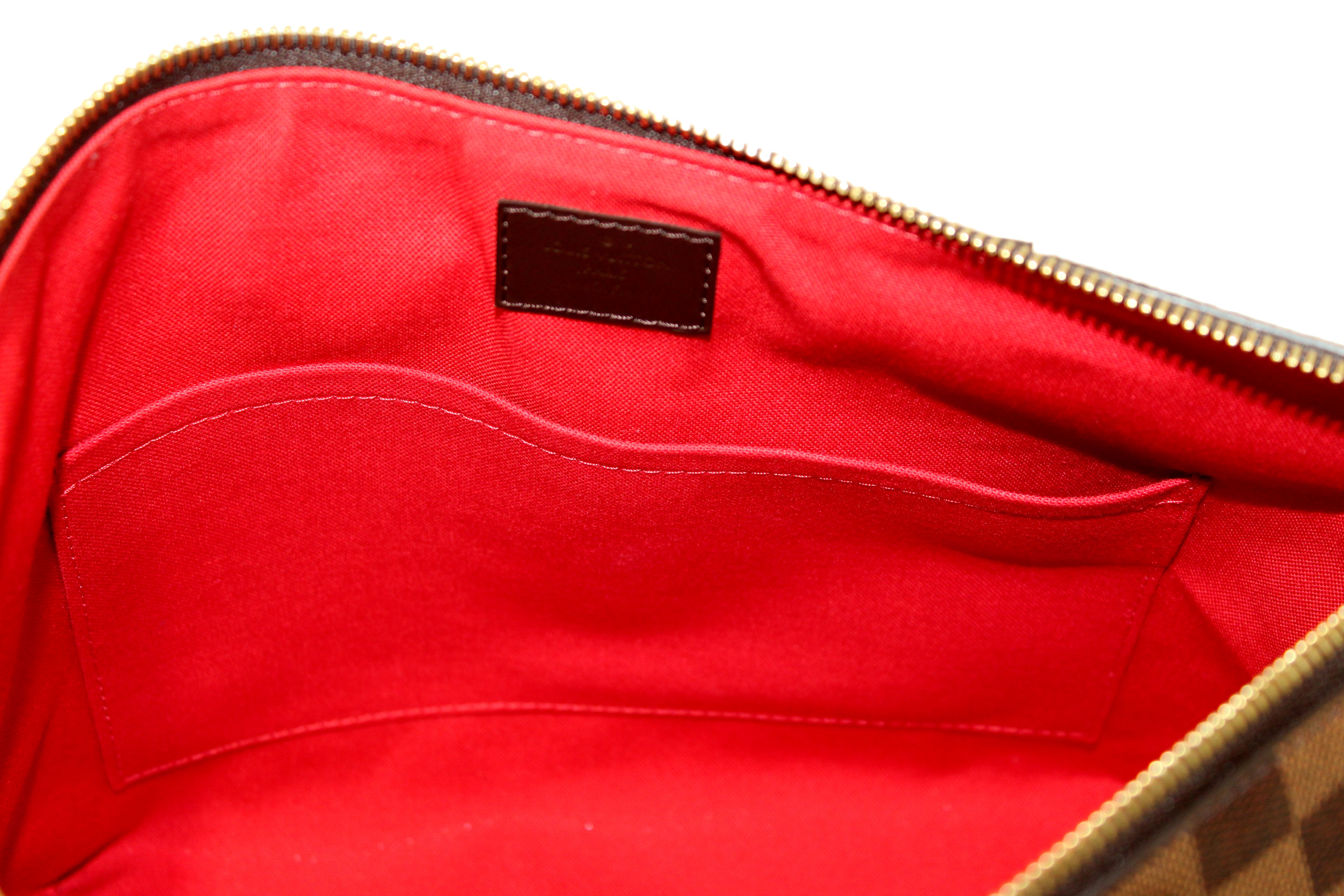 Authentic Louis Vuitton Damier Ebene Canvas Siena MM Handbag