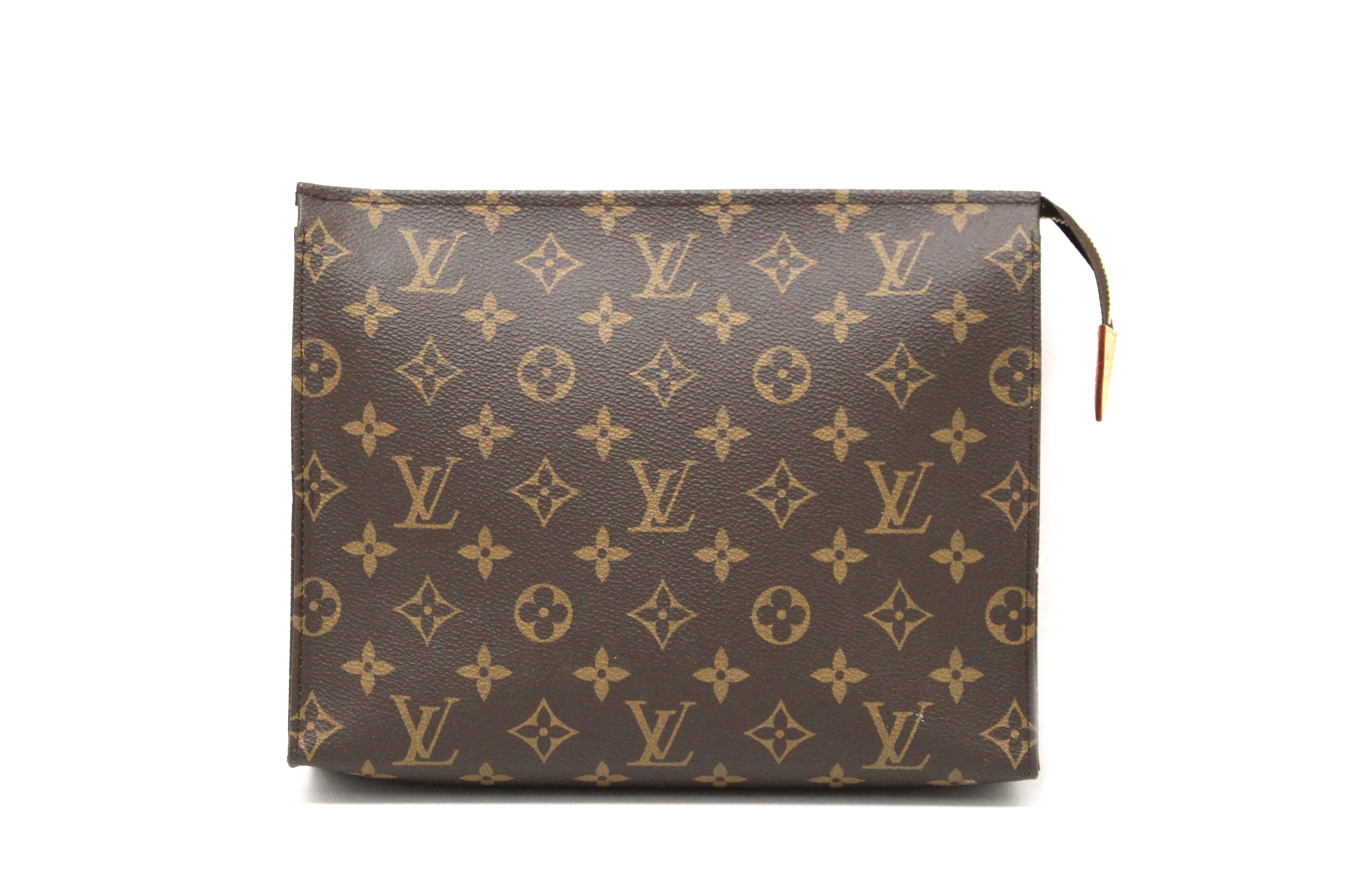 Authentic Louis Vuitton Classic Monogram Toiletry Pouch 26