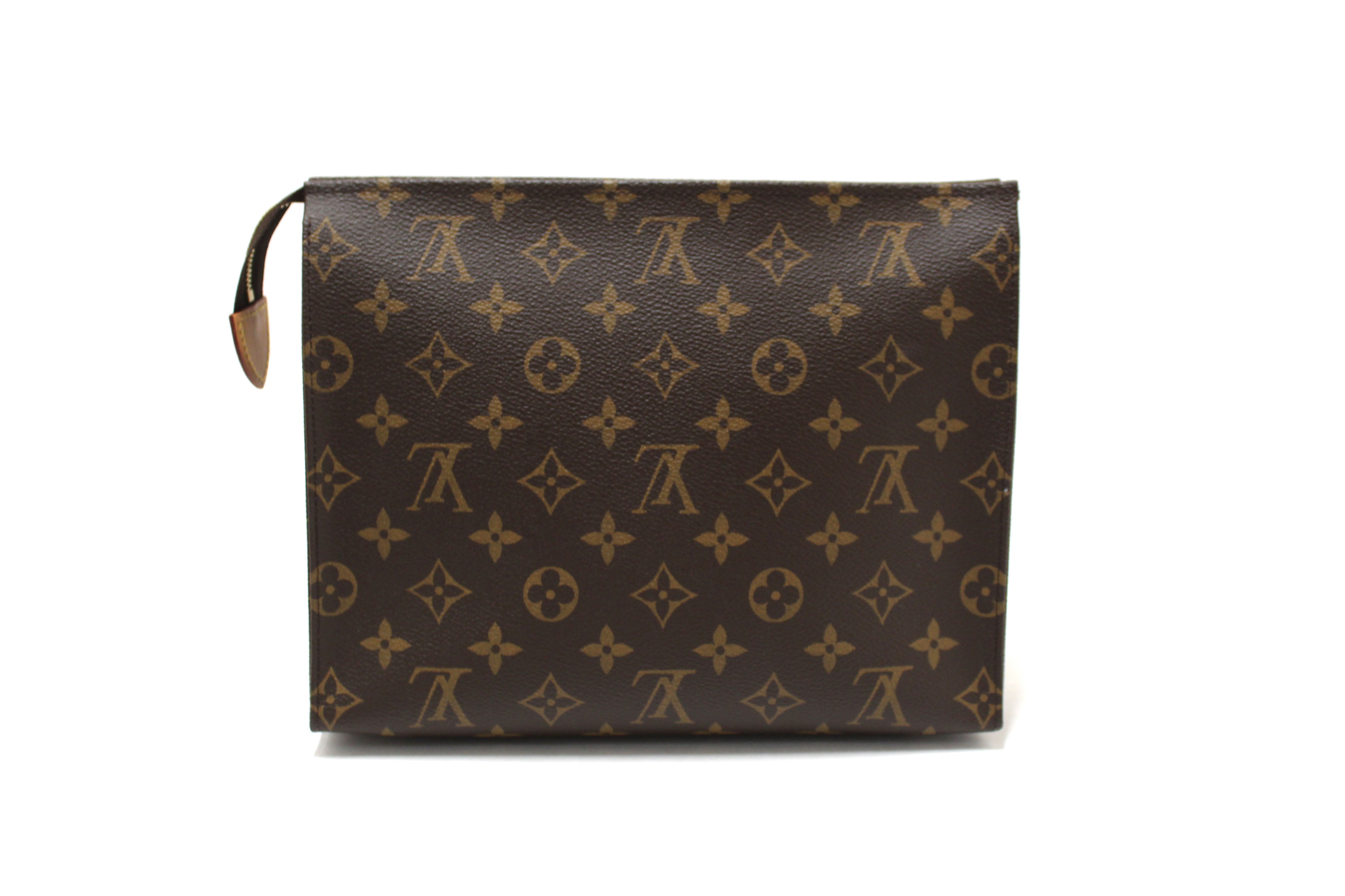 Authentic Louis Vuitton Classic Monogram Toiletry Pouch 26