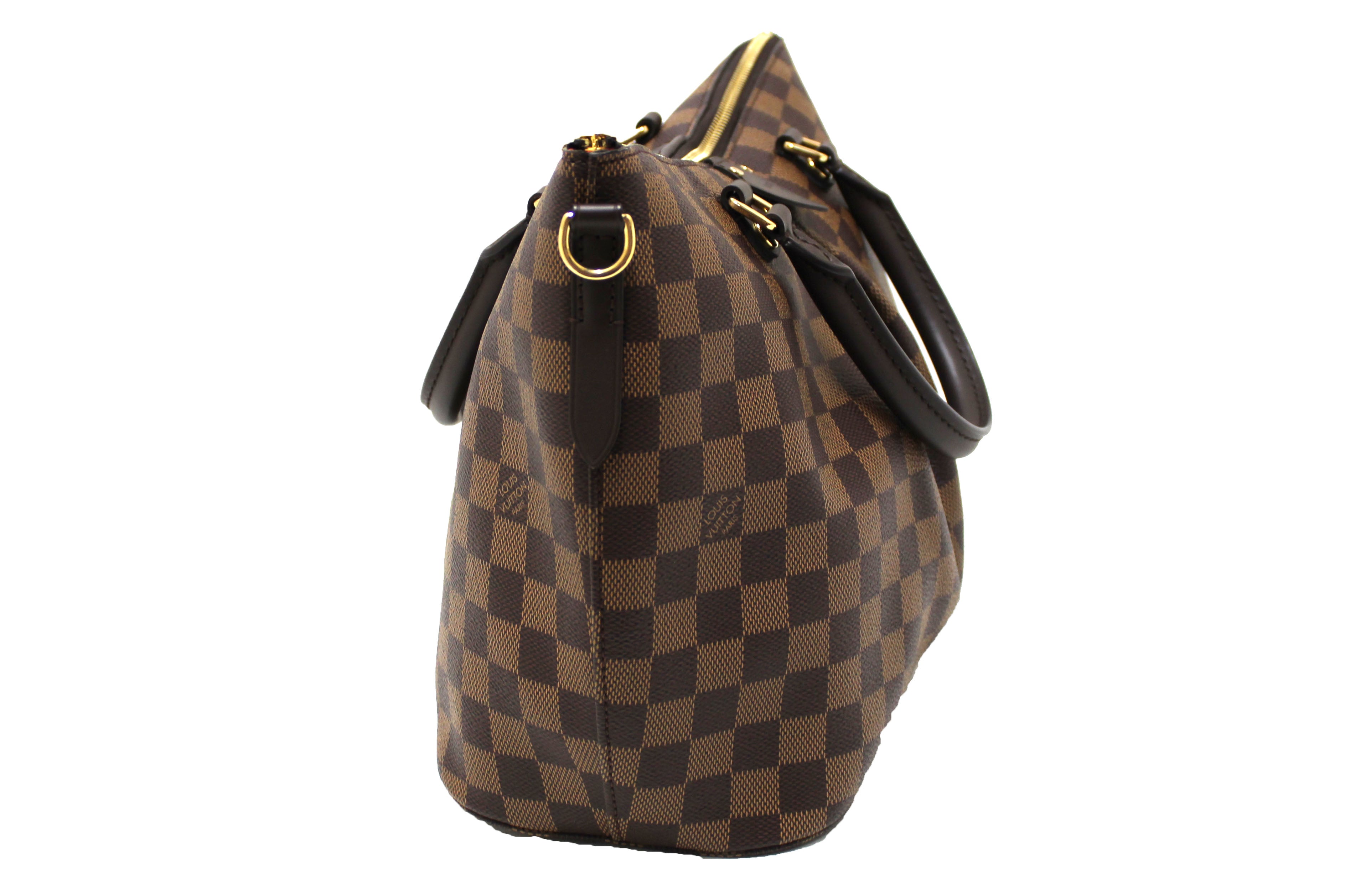Authentic Louis Vuitton Damier Ebene Canvas Siena MM Handbag