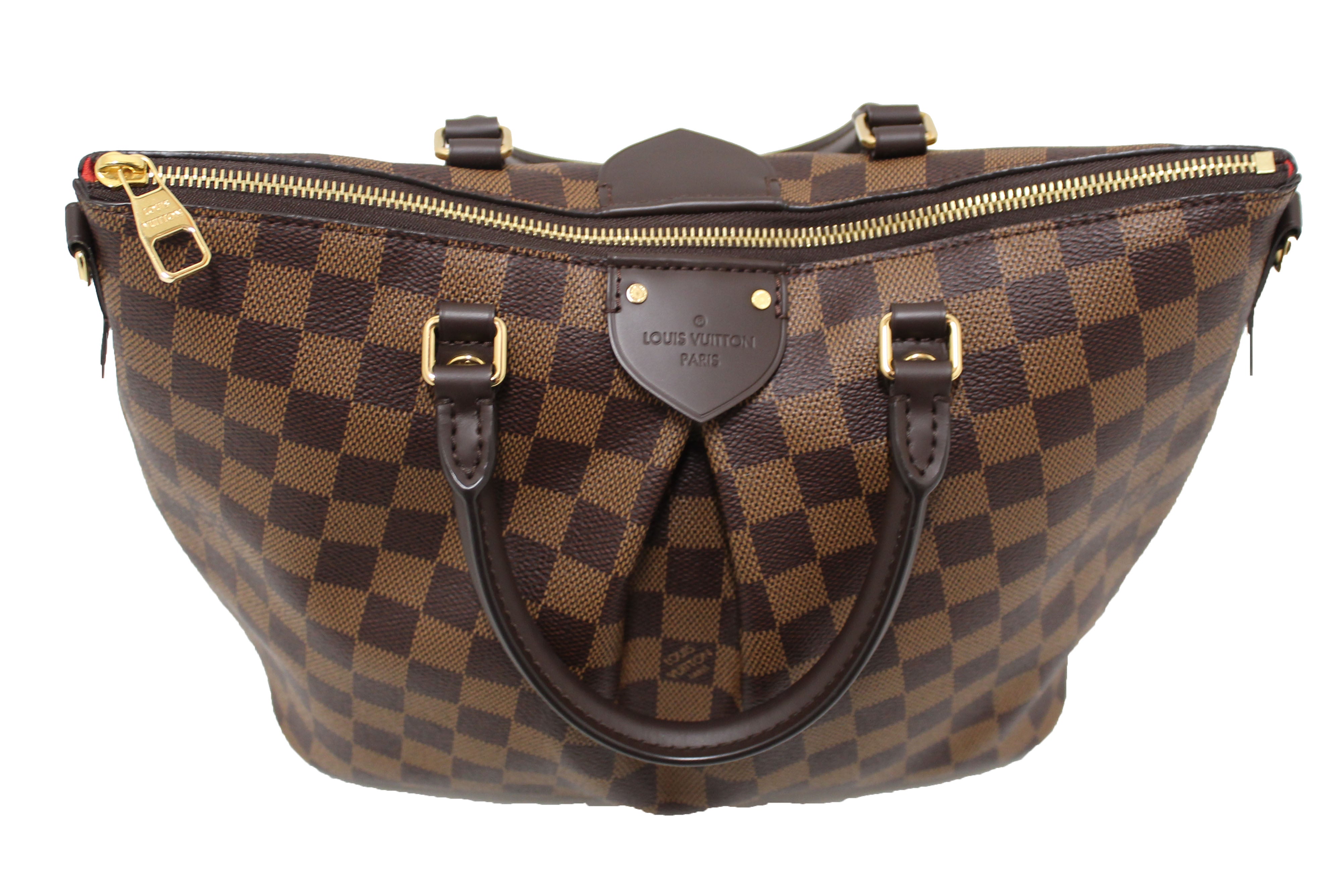 Authentic Louis Vuitton Damier Ebene Canvas Siena MM Handbag