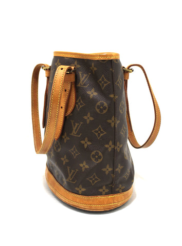 Authentic Louis Vuitton Classic Monogram Bucket PM Shoulder Bag