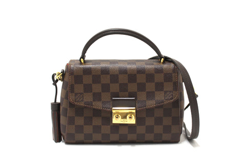 Authentic Louis Vuitton Damier Ebene Croisette Handbag/Messenger Bag
