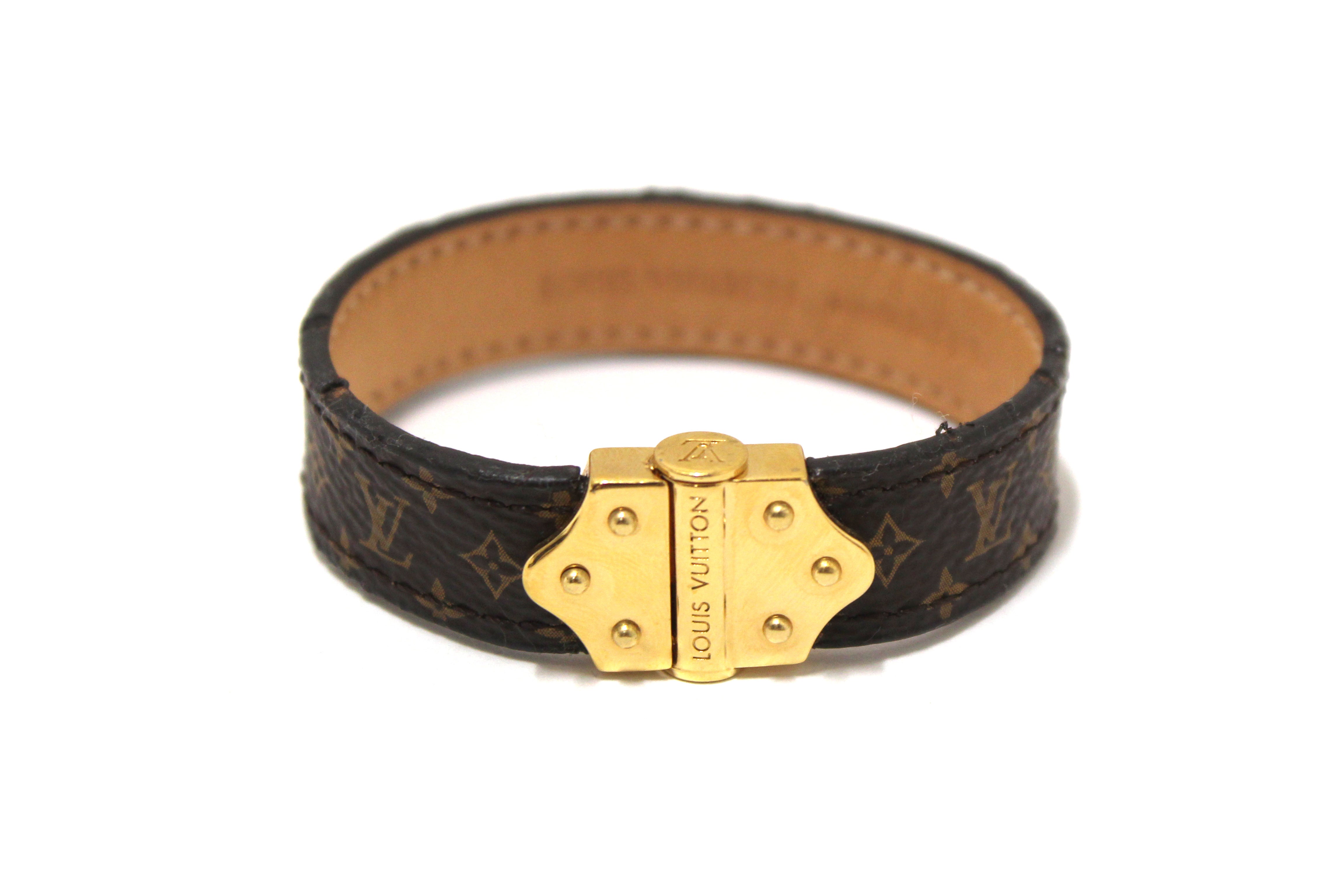 Authentic Louis Vuitton Nano Monogram Bracelet Size 17