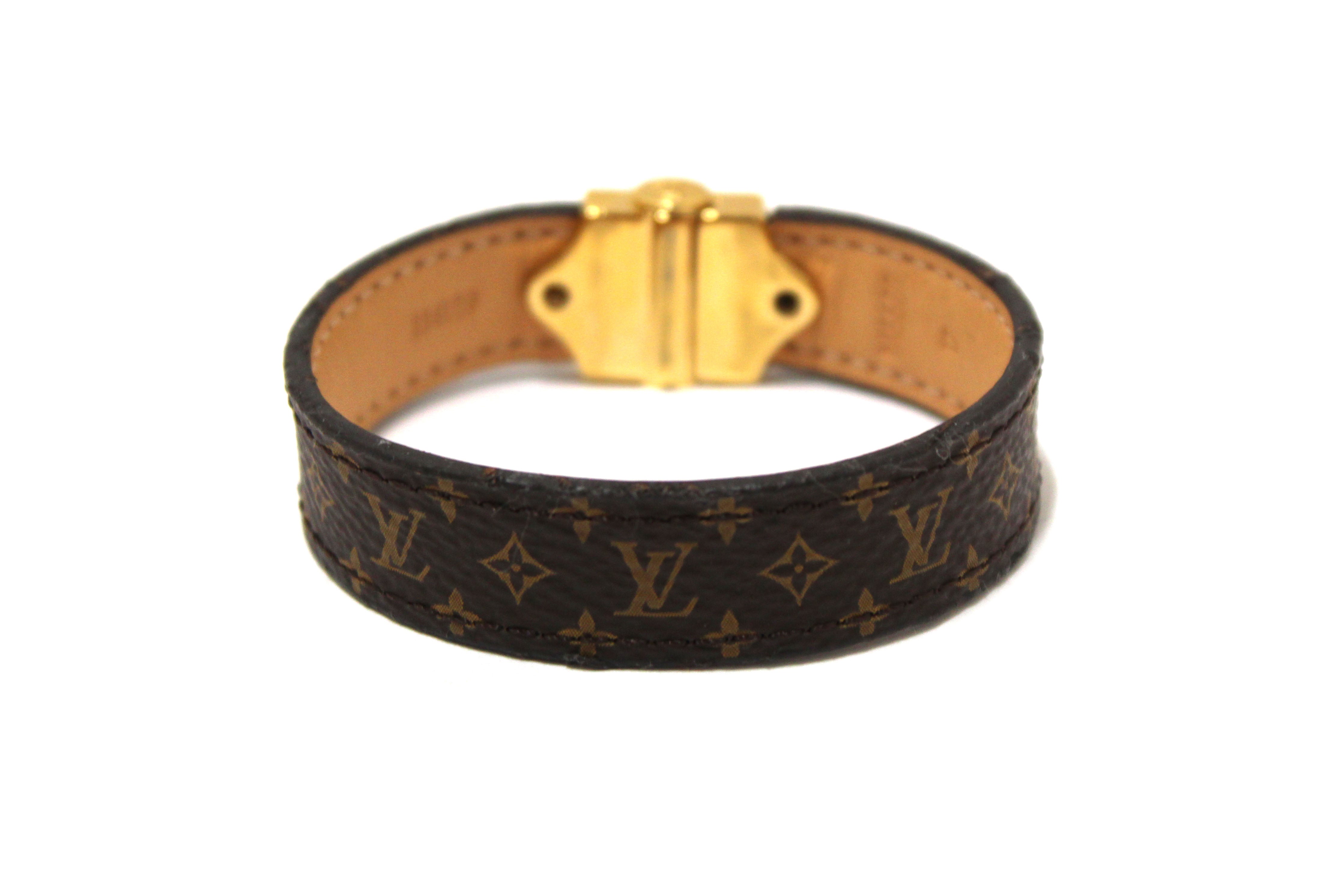Authentic Louis Vuitton Nano Monogram Bracelet Size 17