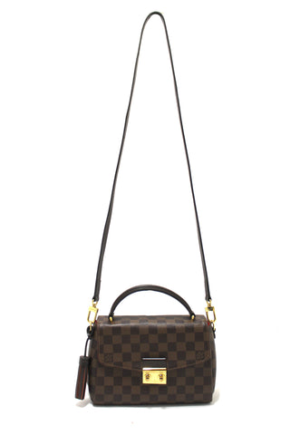 Authentic Louis Vuitton Damier Ebene Croisette Handbag/Messenger Bag