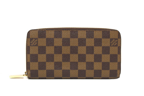 Authentic Louis Vuitton Damier Ebene Zippy Wallet