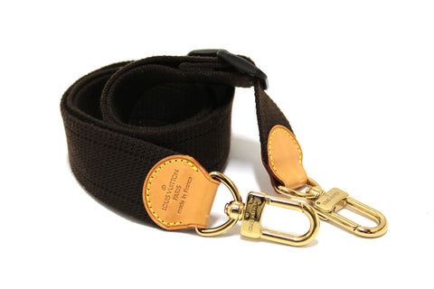 Authentic Louis Vuitton Brown Woven Bag Strap