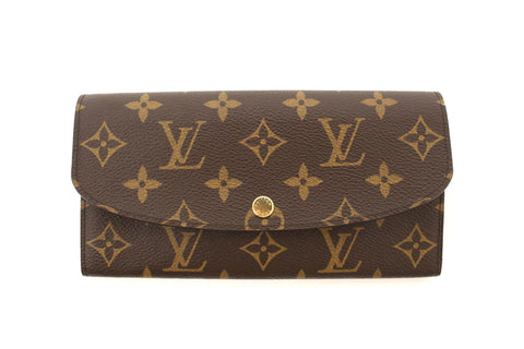 Authentic Louis Vuitton Classic Monogram Canvas Emilie Wallet Fuchsia