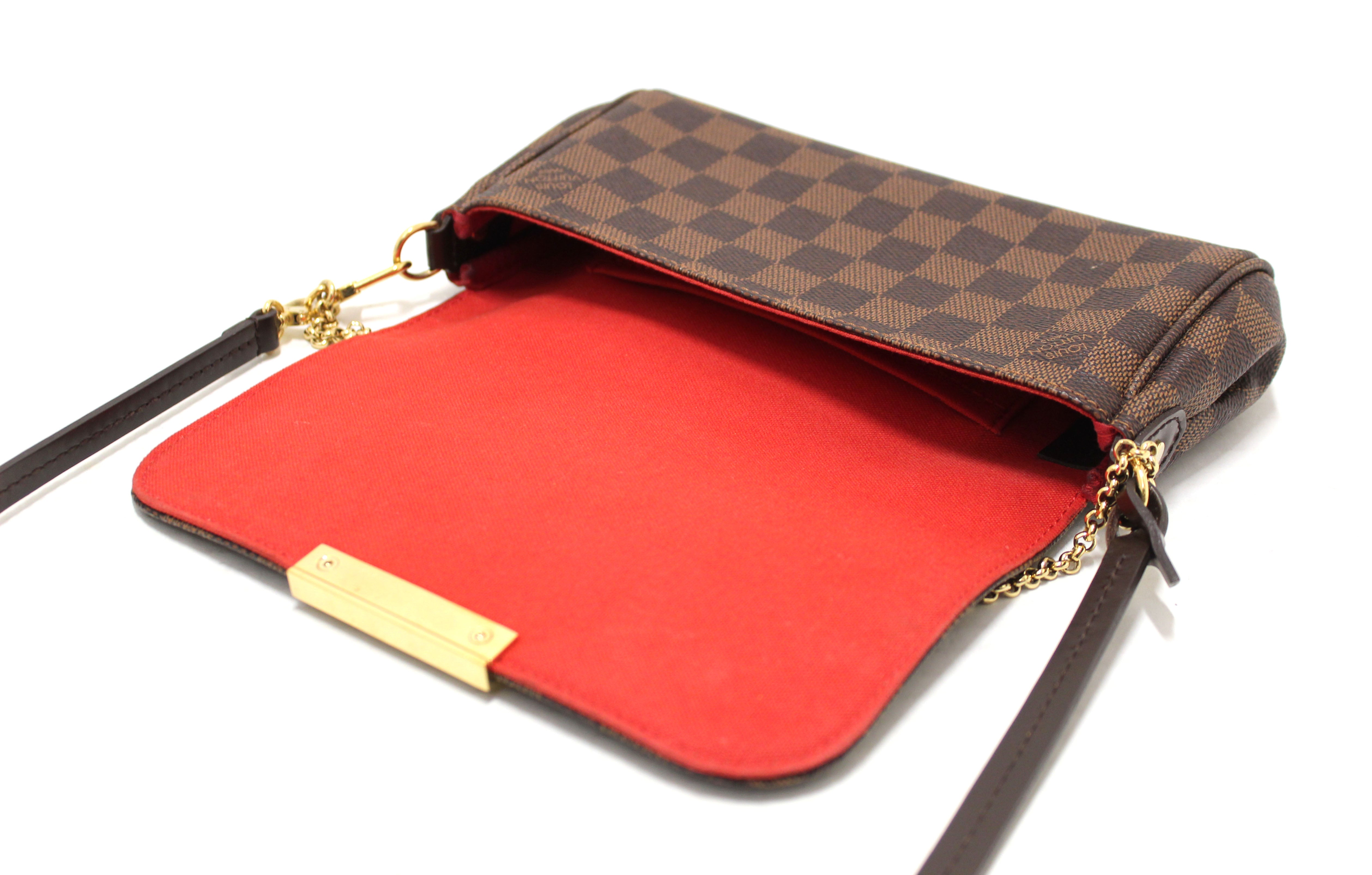 Authentic Louis Vuitton Damier Ebene Favorite PM Messenger Bag