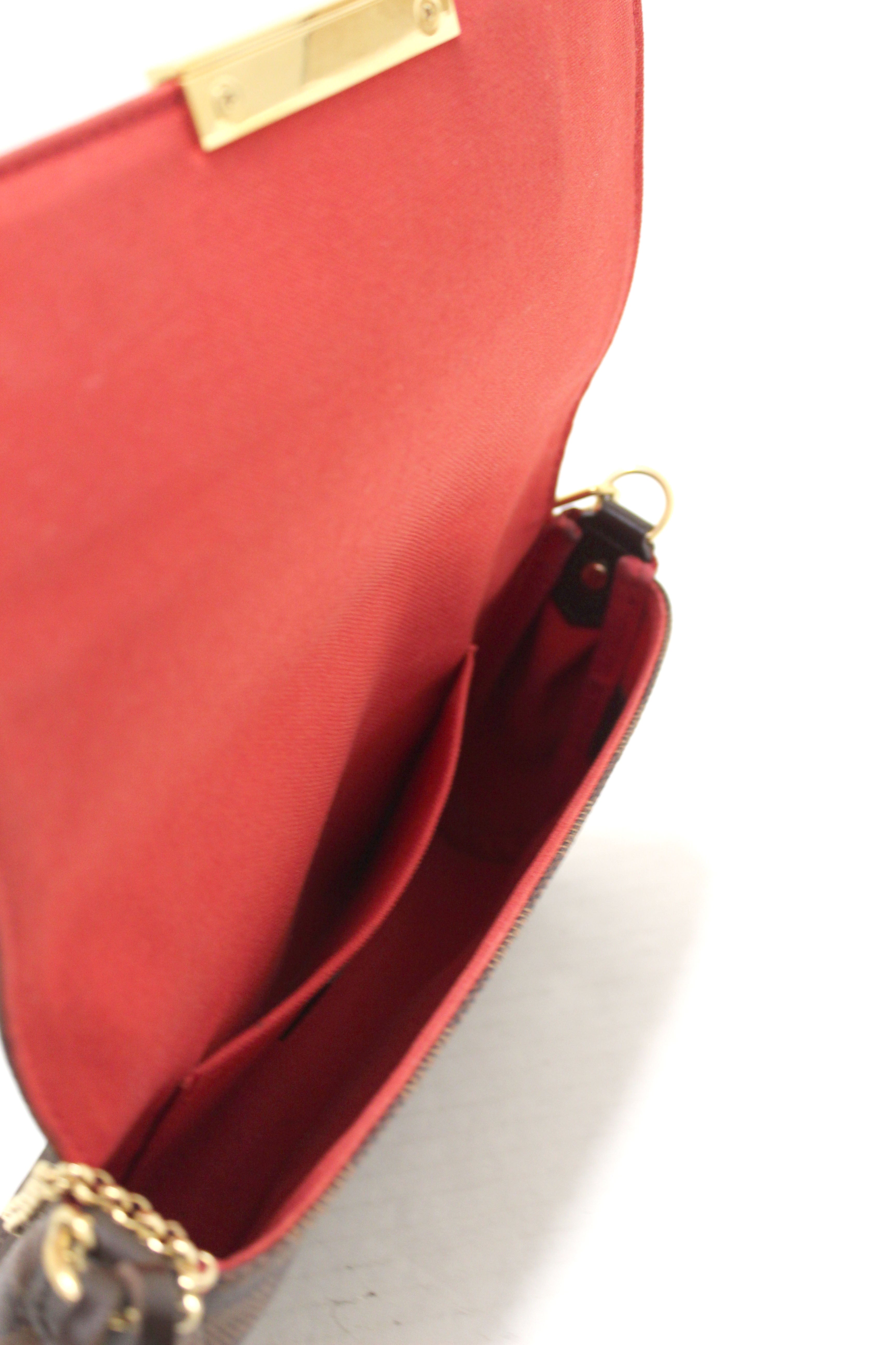 Authentic Louis Vuitton Damier Ebene Favorite PM Messenger Bag