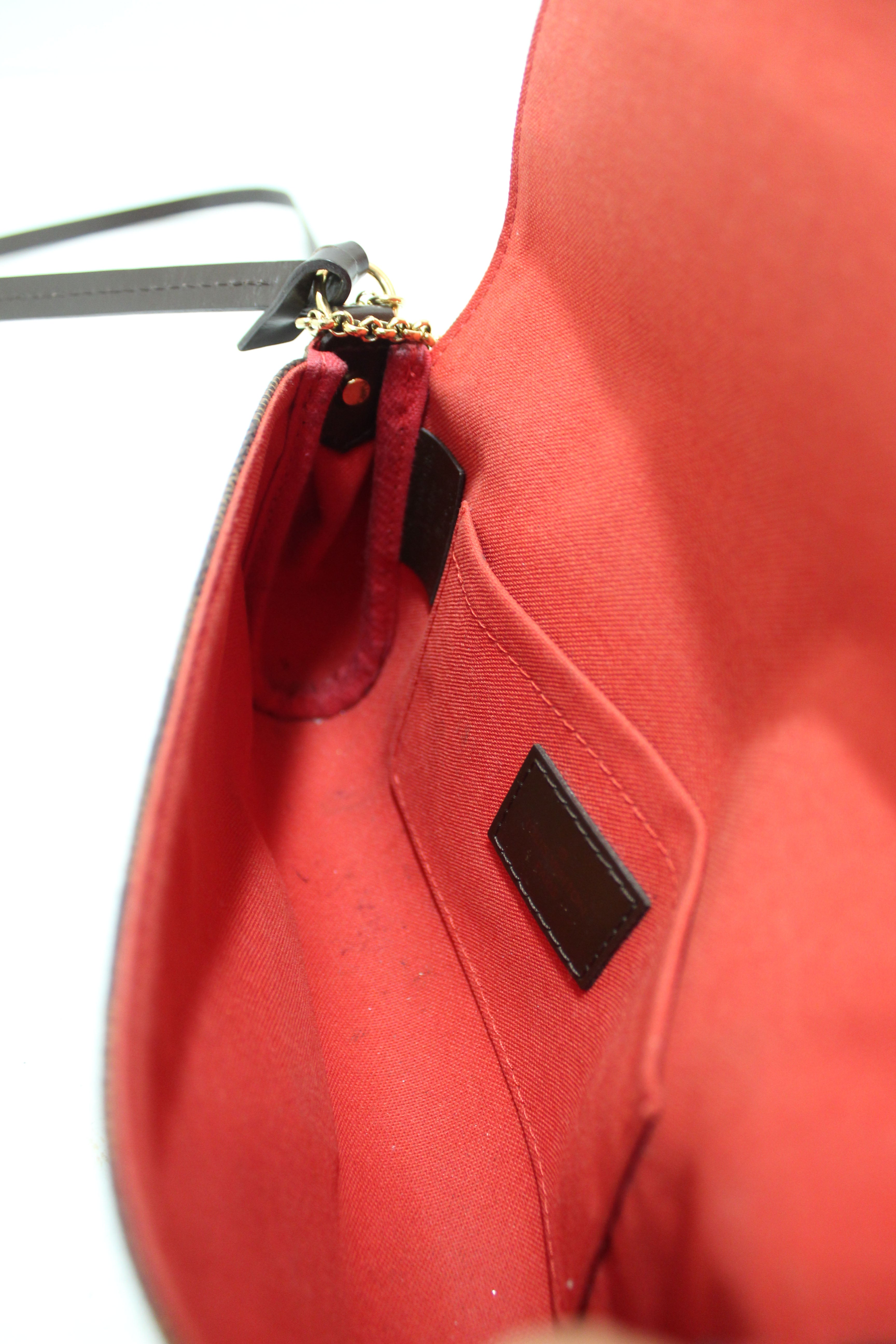 Authentic Louis Vuitton Damier Ebene Favorite PM Messenger Bag