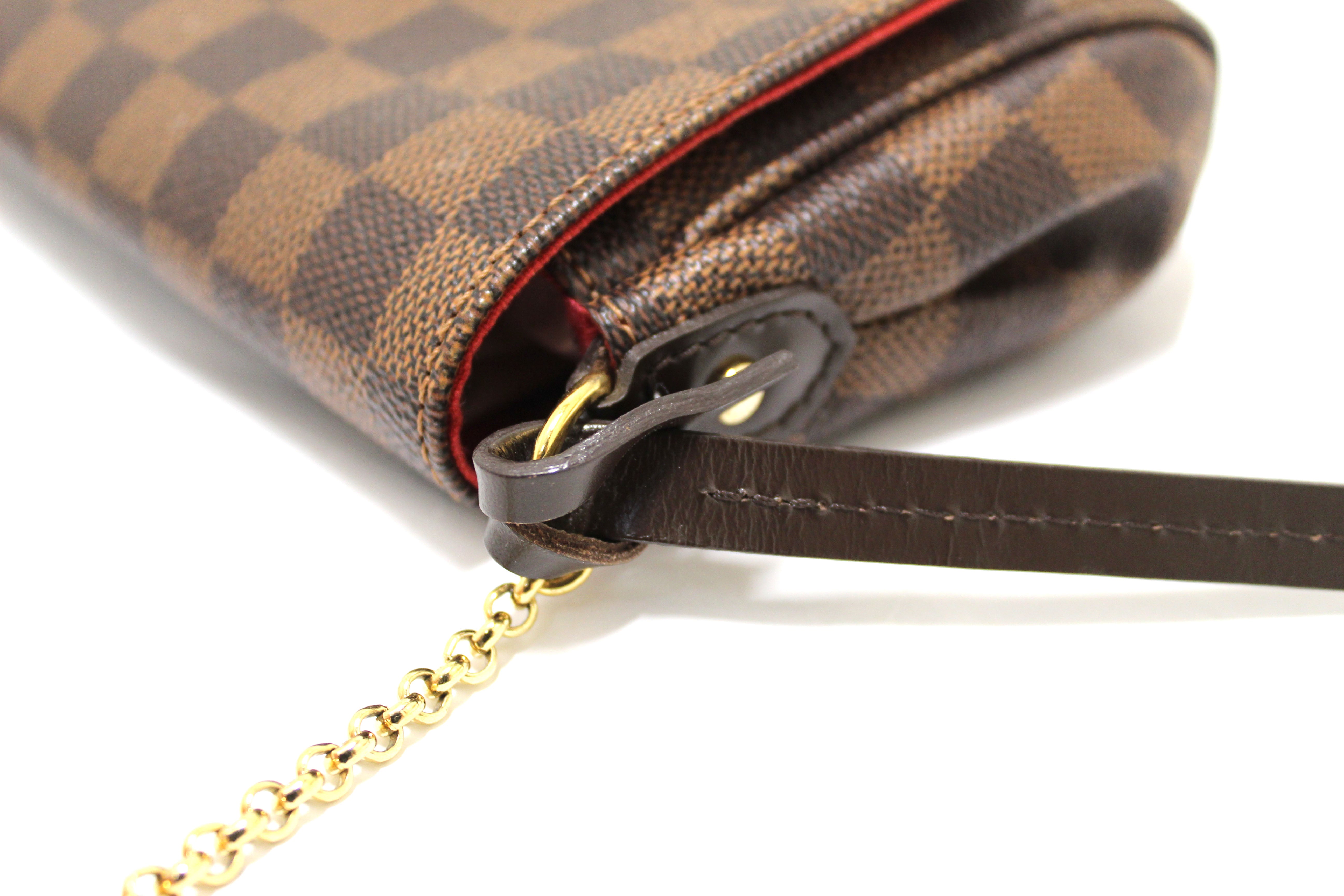 Authentic Louis Vuitton Damier Ebene Favorite PM Messenger Bag