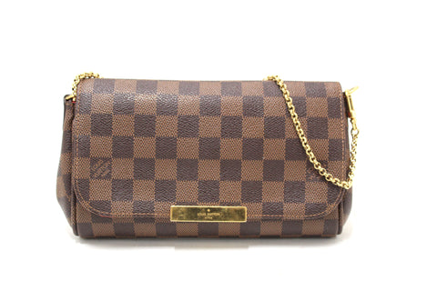 Authentic Louis Vuitton Damier Ebene Favorite PM Messenger Bag