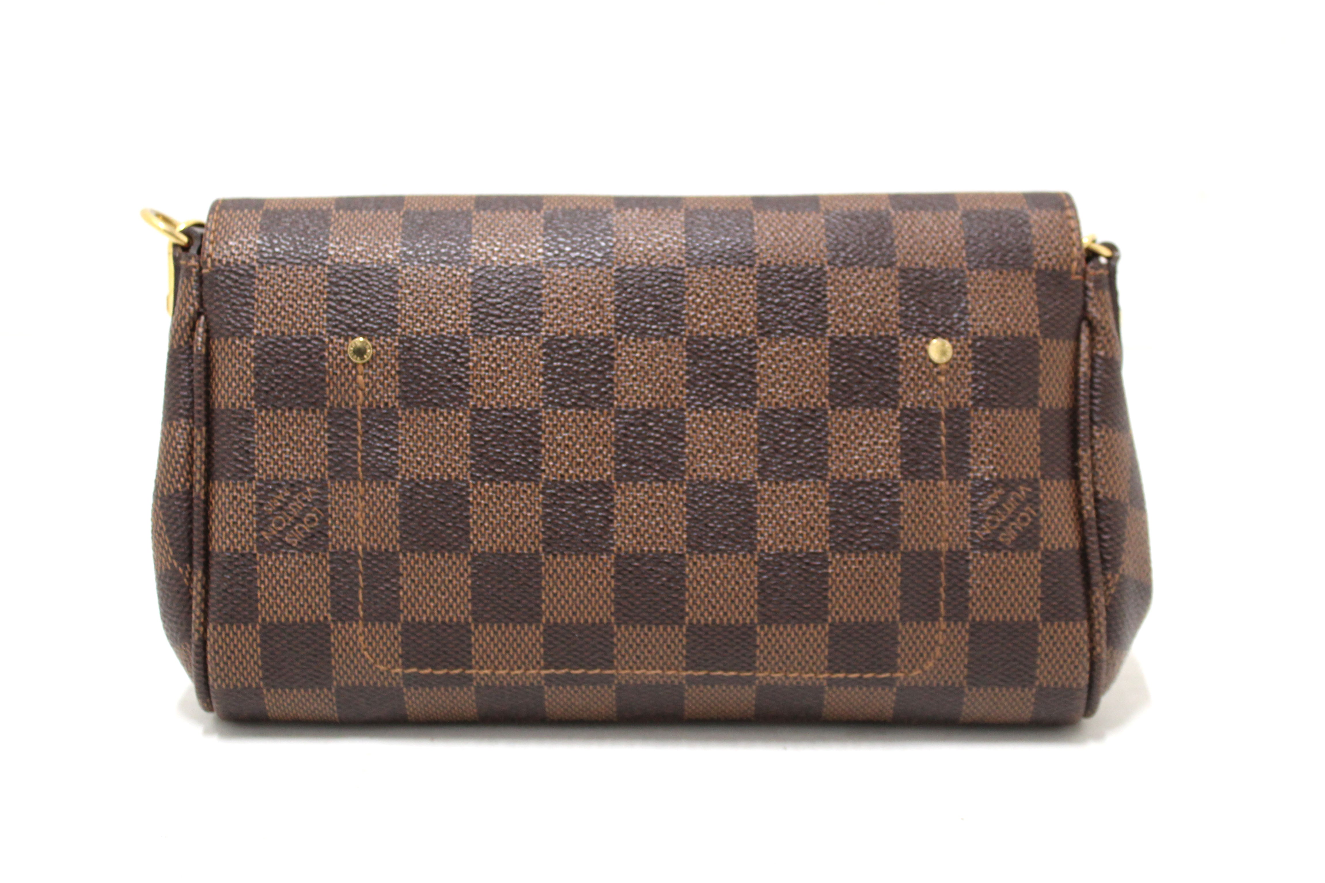 Authentic Louis Vuitton Damier Ebene Favorite PM Messenger Bag