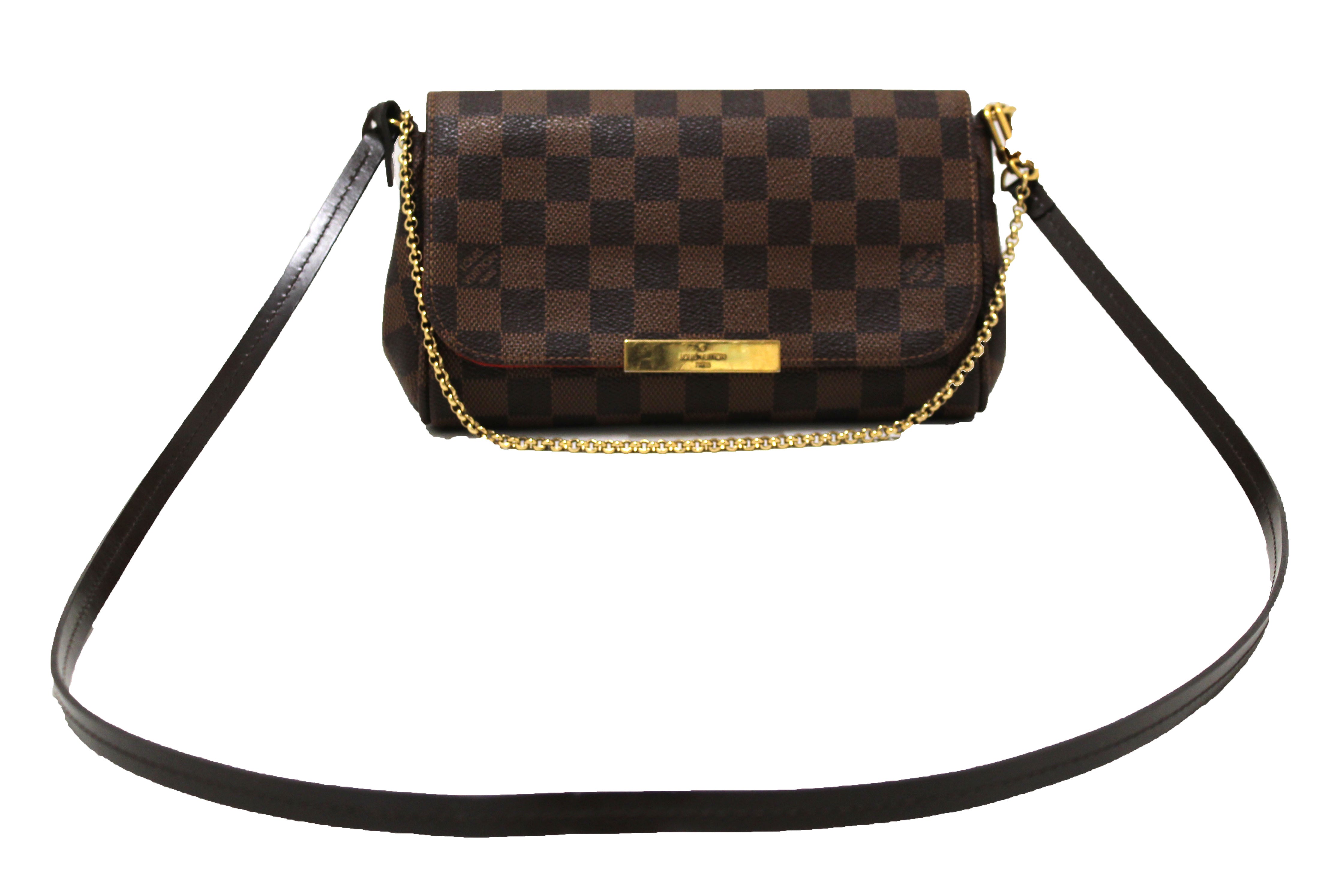 Authentic Louis Vuitton Damier Ebene Favorite PM Messenger Bag