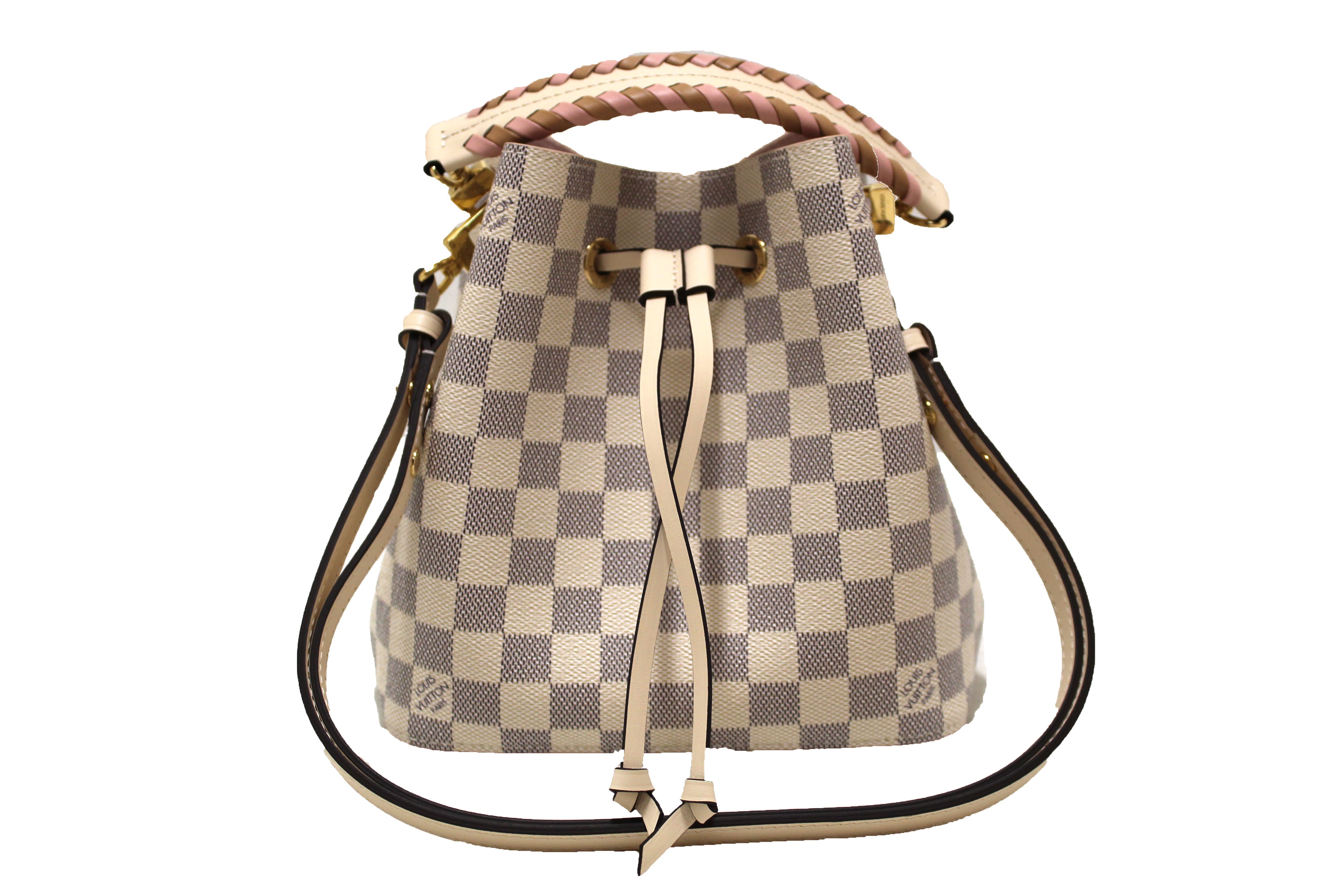 Authentic Louis Vuitton Damier Azur Canvas with Braided Handle NeoNoe BB Bag