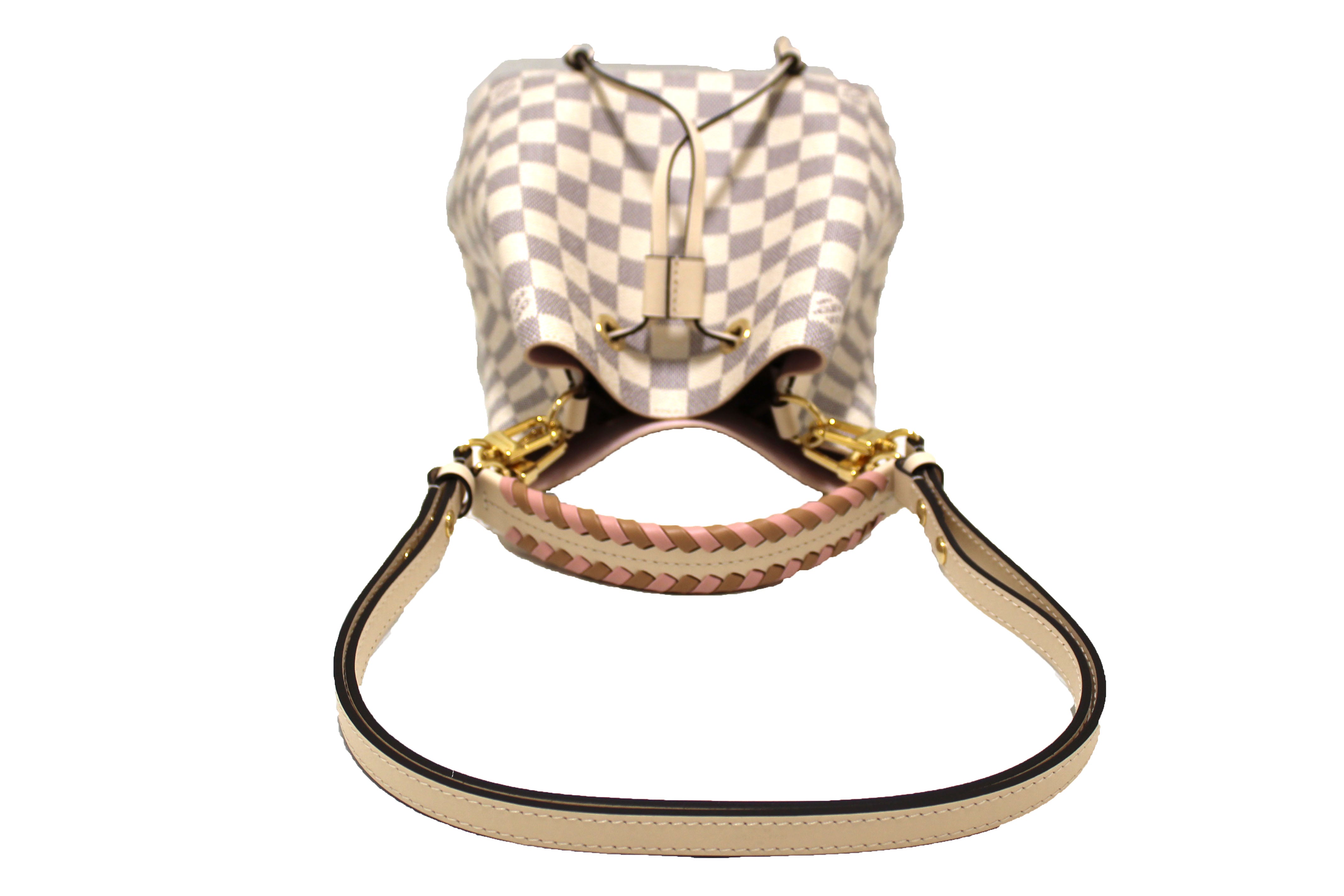 Authentic Louis Vuitton Damier Azur Canvas with Braided Handle NeoNoe BB Bag