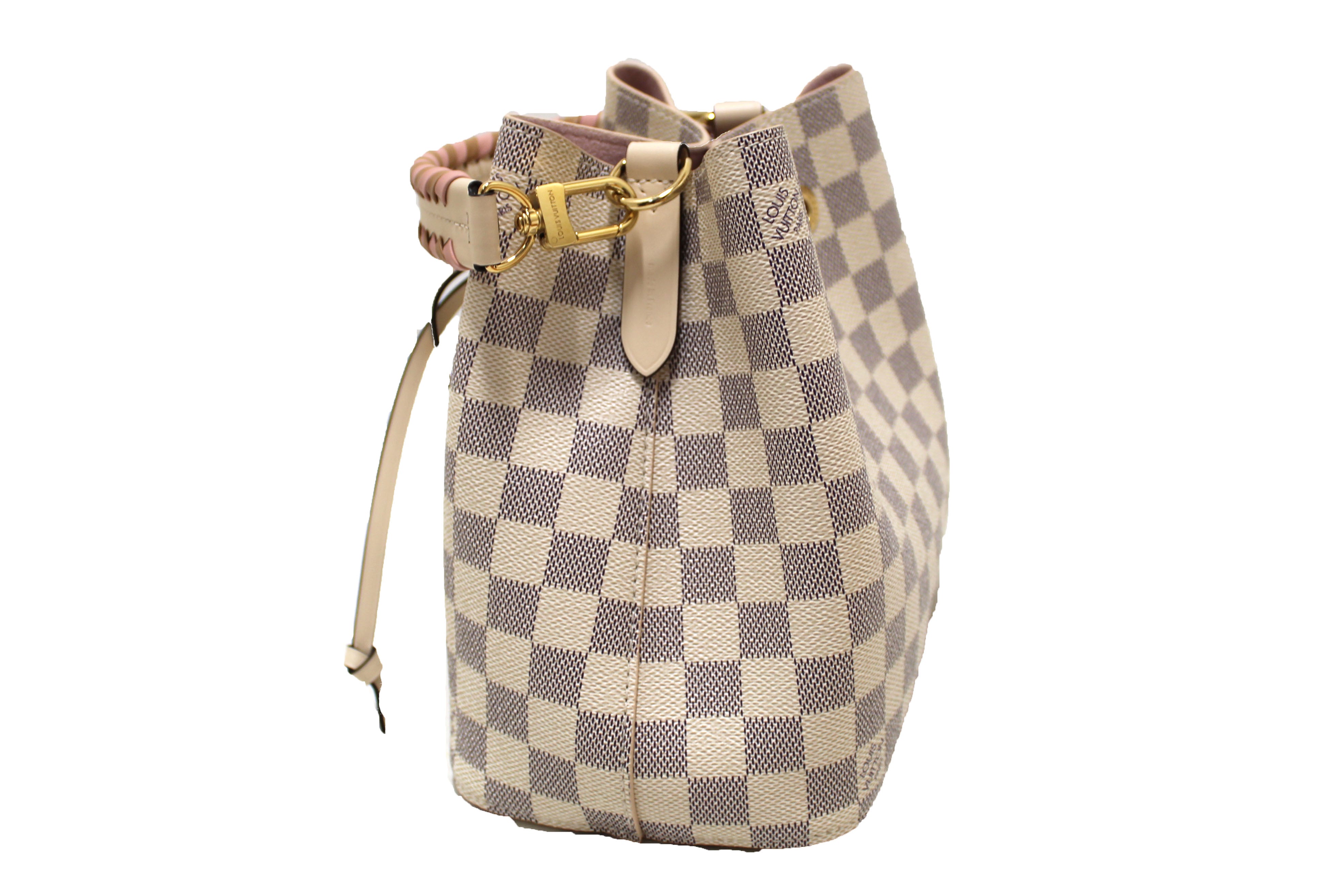 Authentic Louis Vuitton Damier Azur Canvas with Braided Handle NeoNoe BB Bag