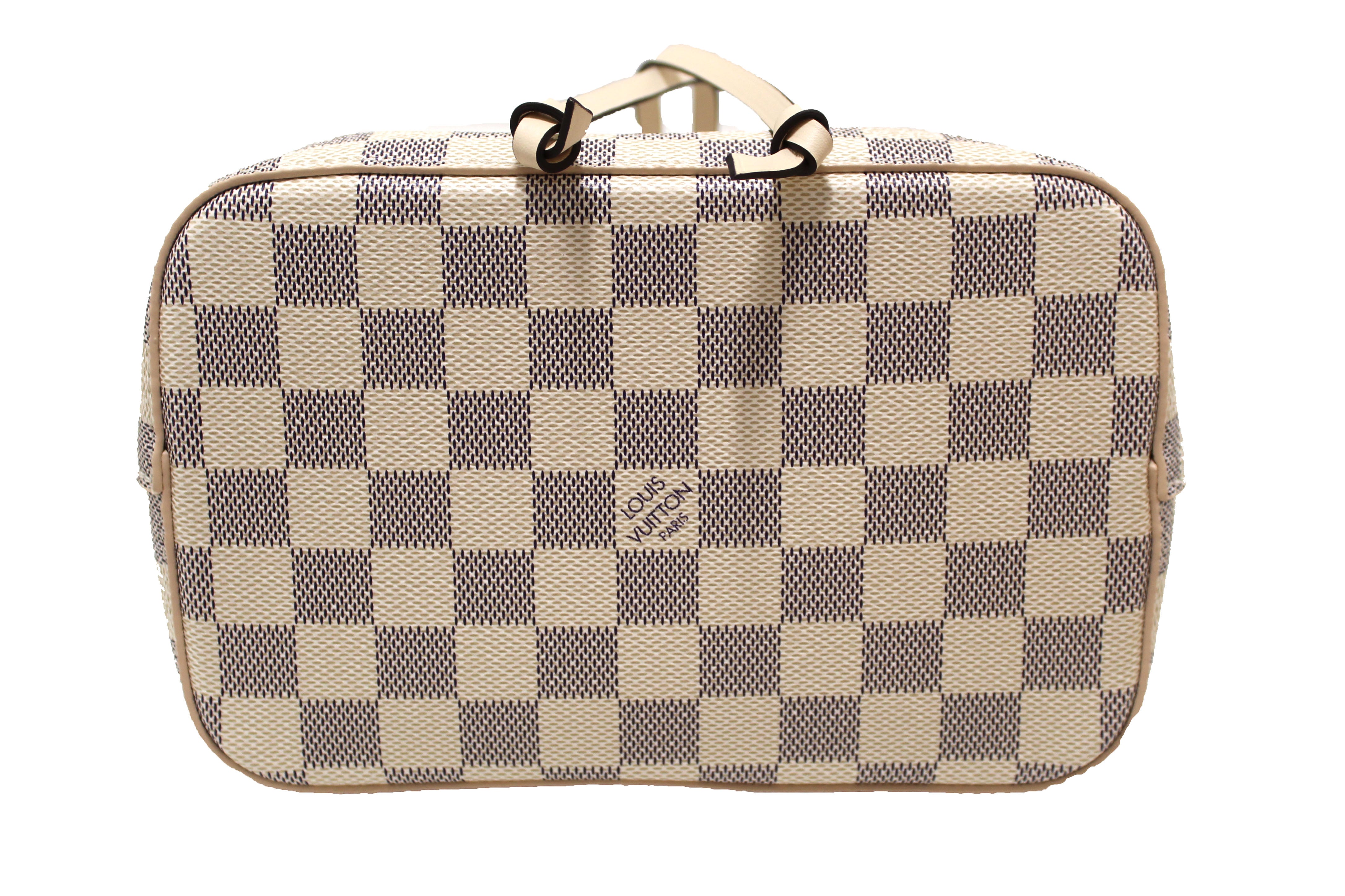 Authentic Louis Vuitton Damier Azur Canvas with Braided Handle NeoNoe BB Bag
