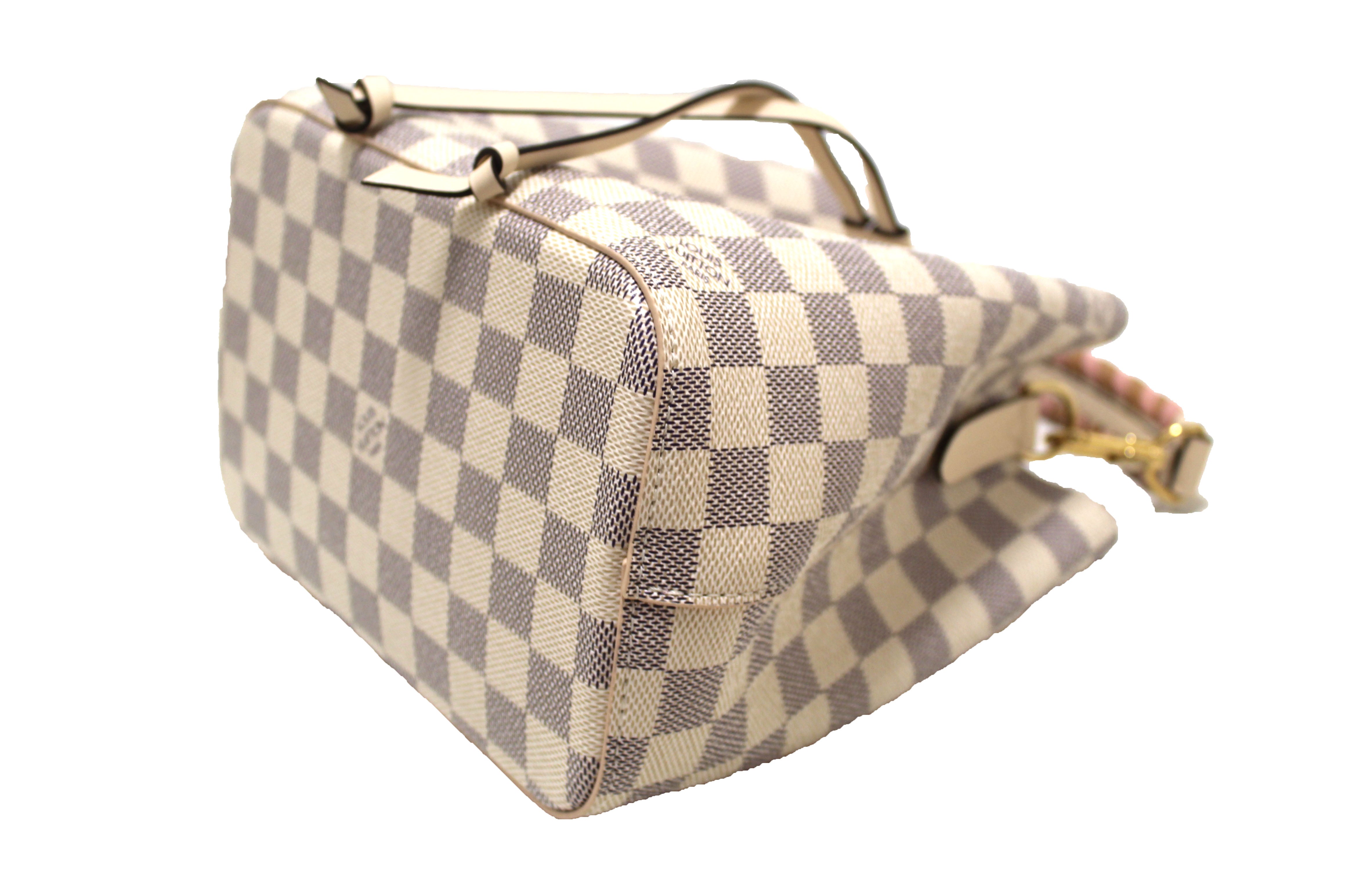 Authentic Louis Vuitton Damier Azur Canvas with Braided Handle NeoNoe BB Bag