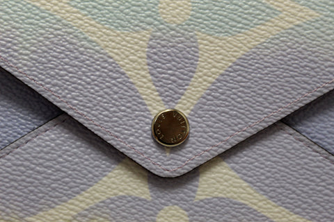 Authentic Louis Vuitton Pastel Escale Giant Monogram Kirigami Pochette
