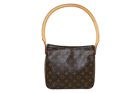 Authentic Louis Vuitton Classic Monogram Canvas Looping MM Shoulder Bag