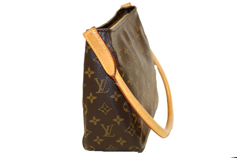 Authentic Louis Vuitton Classic Monogram Canvas Looping MM Shoulder Bag