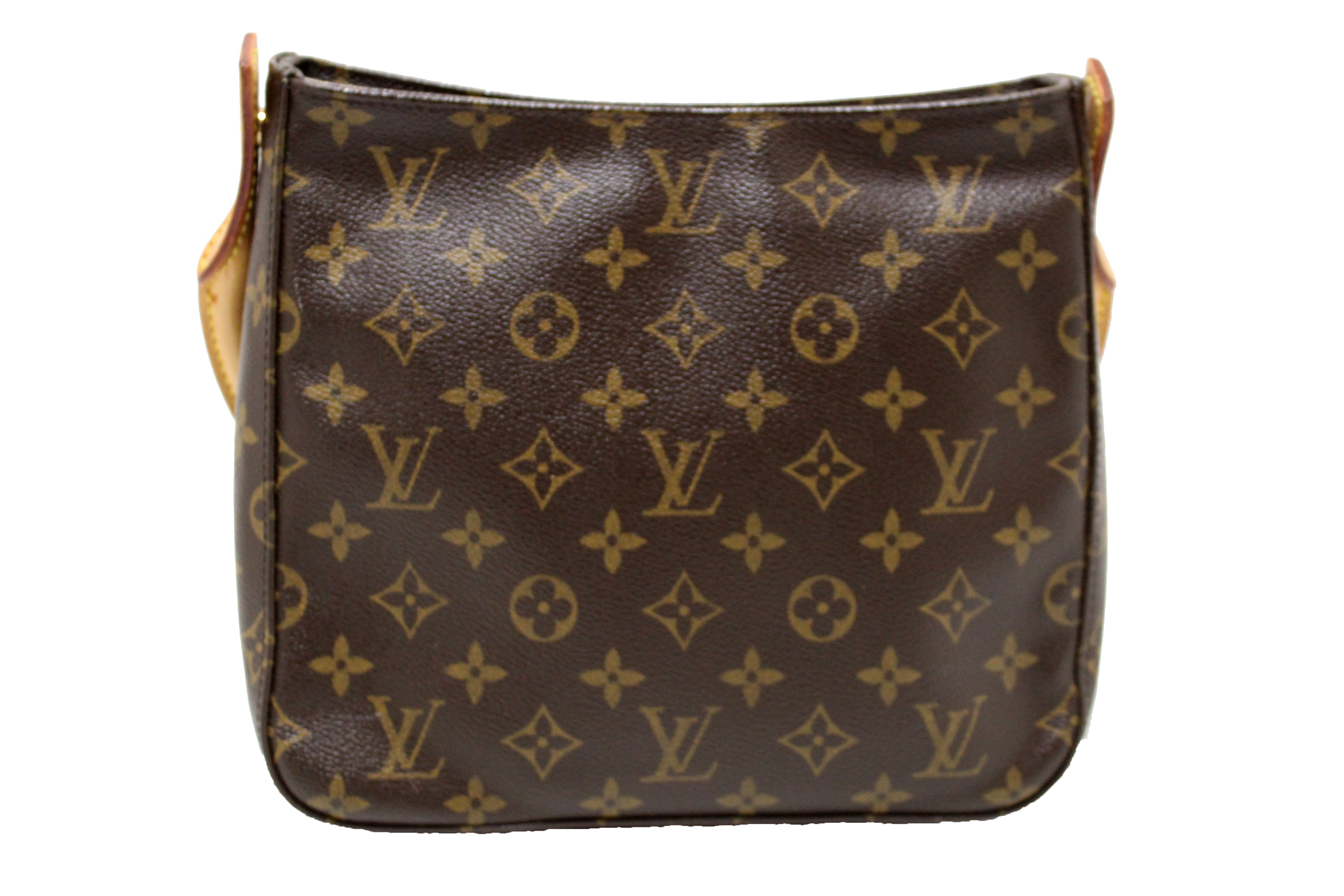 Authentic Louis Vuitton Classic Monogram Canvas Looping MM Shoulder Bag