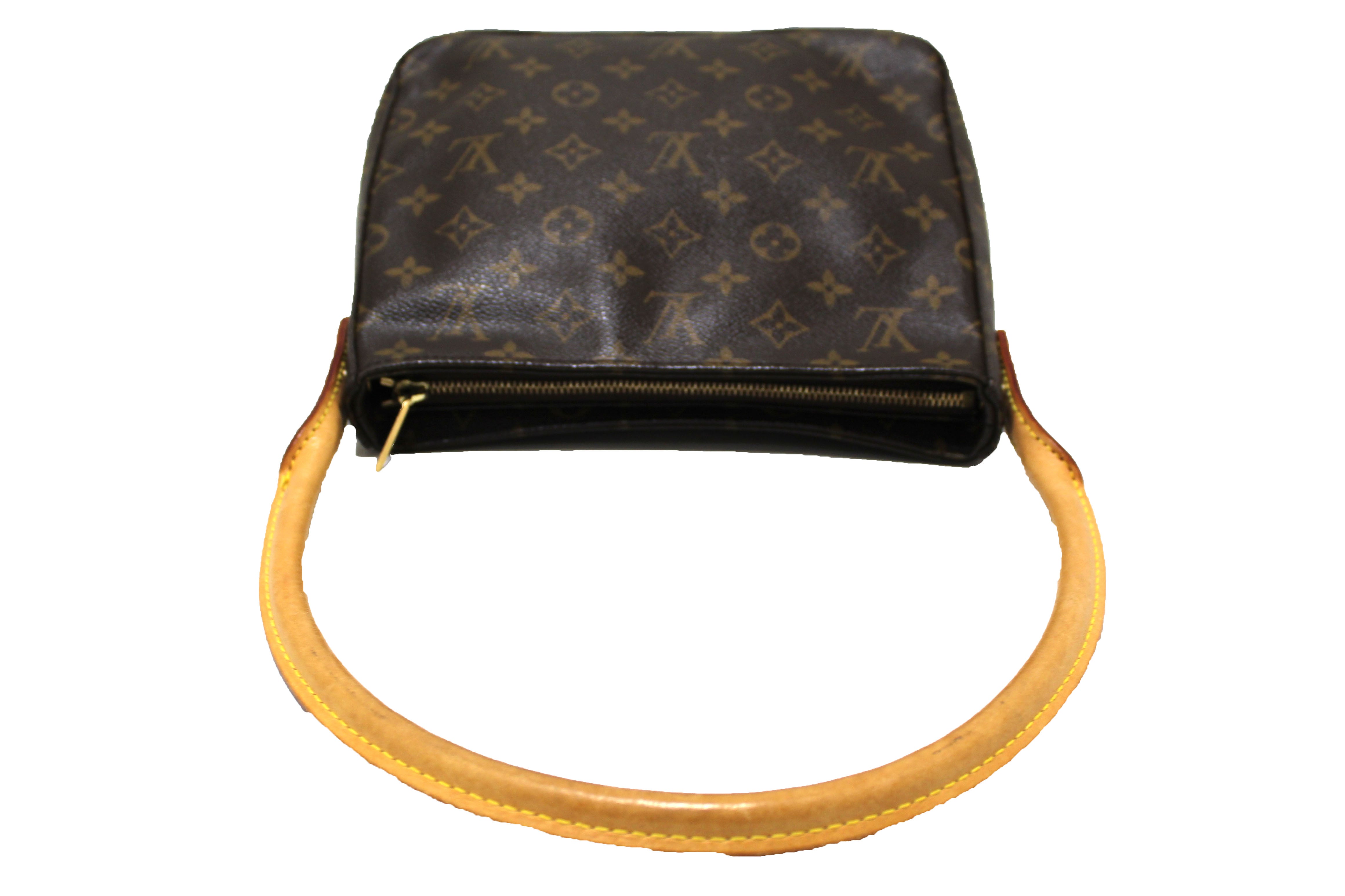 Authentic Louis Vuitton Classic Monogram Canvas Looping MM Shoulder Bag