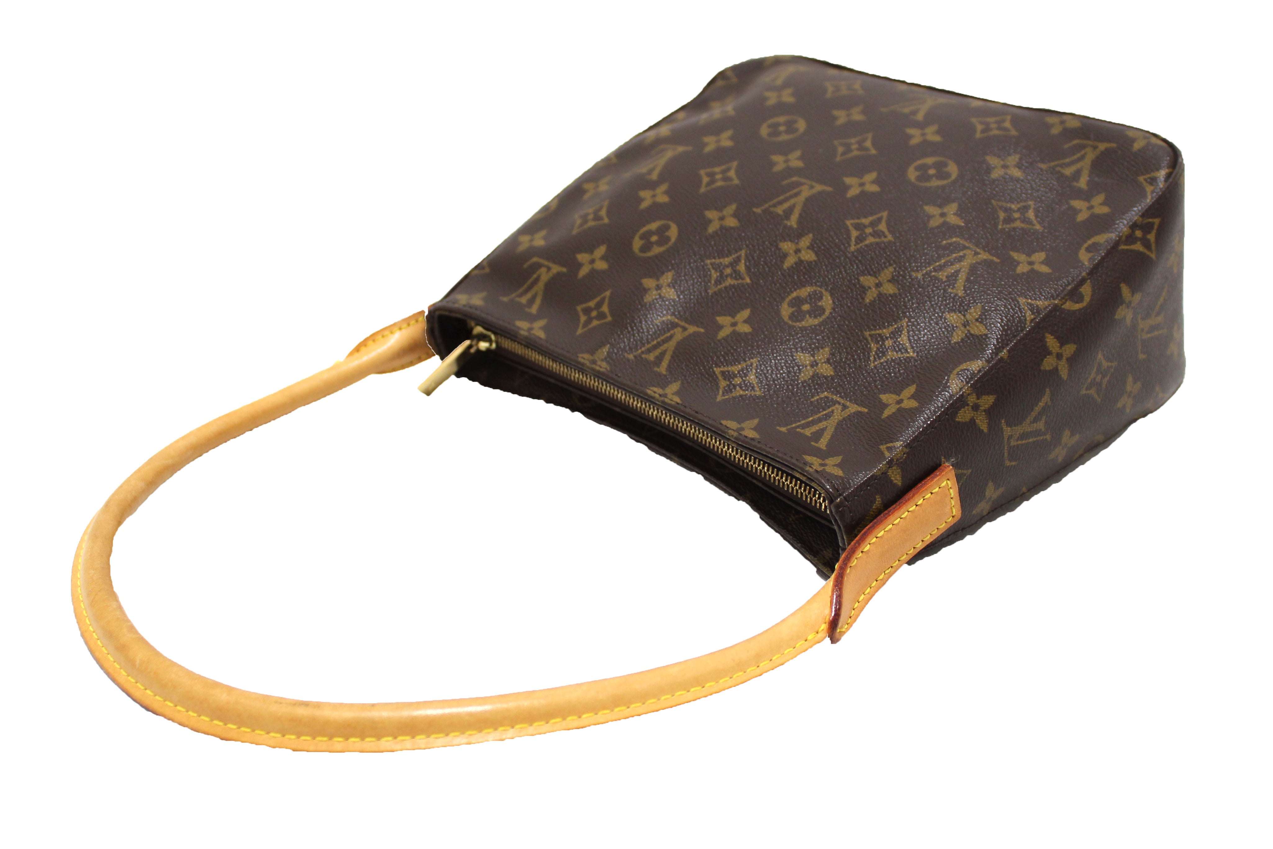 Authentic Louis Vuitton Classic Monogram Canvas Looping MM Shoulder Bag