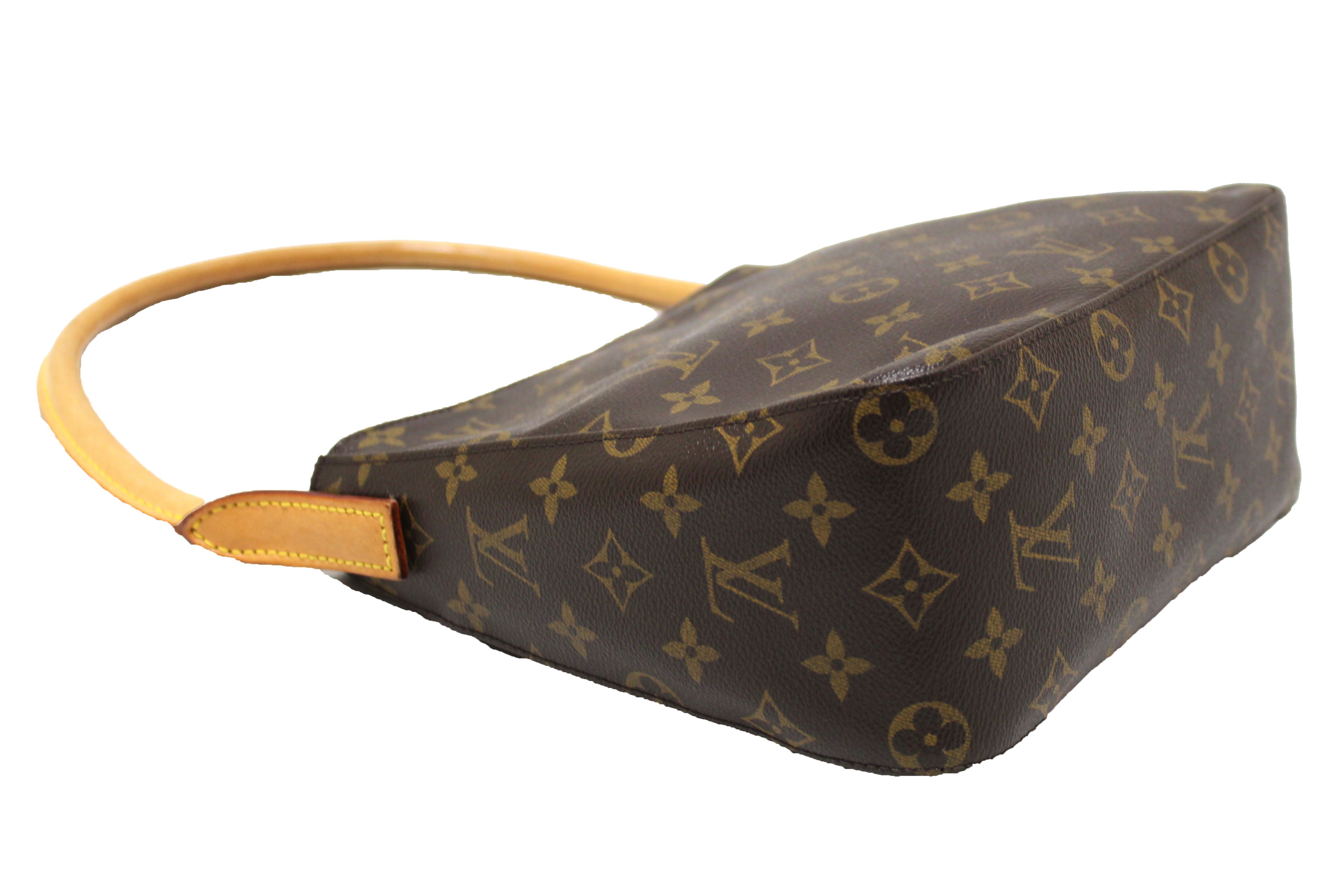 Authentic Louis Vuitton Classic Monogram Canvas Looping MM Shoulder Bag