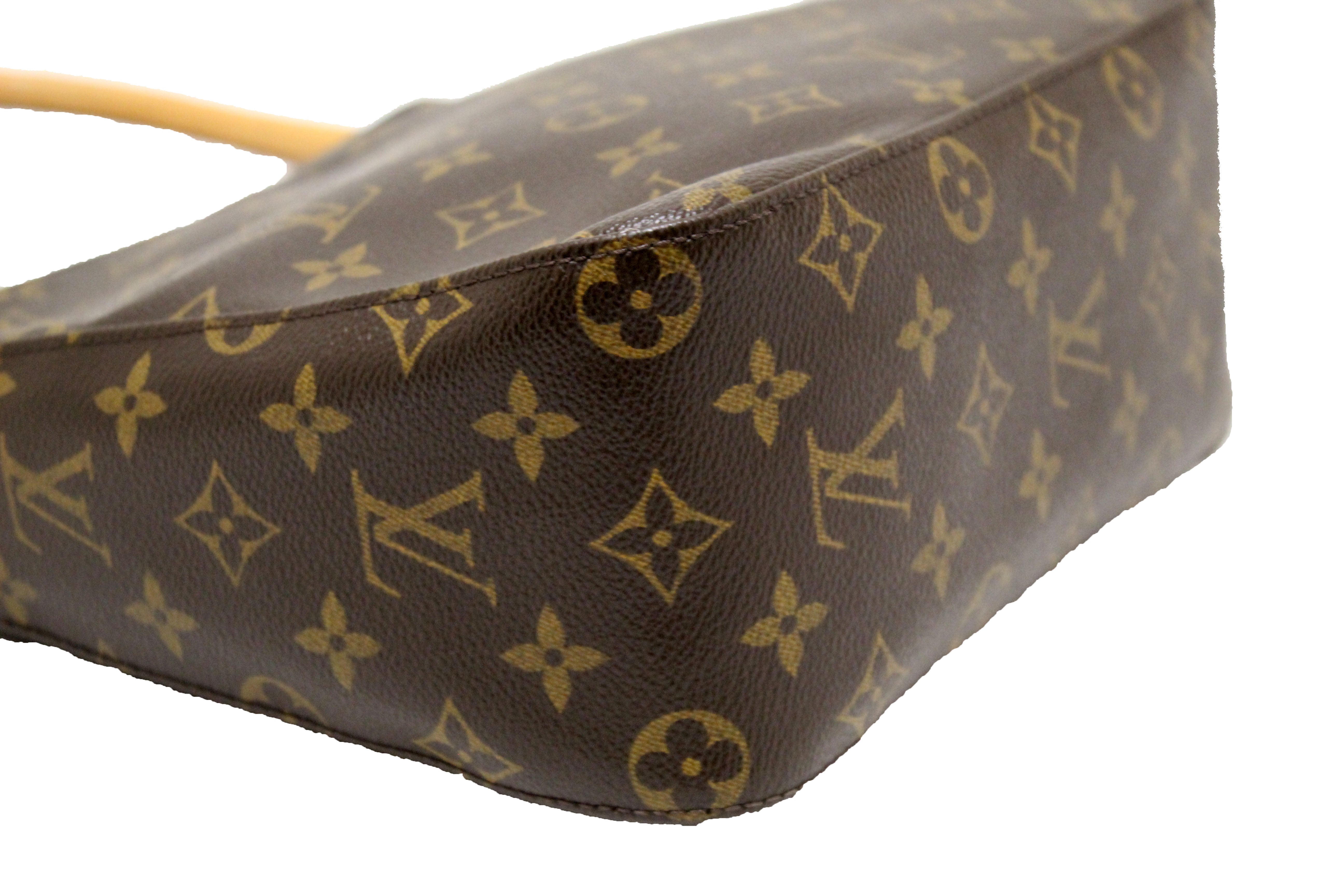 Authentic Louis Vuitton Classic Monogram Canvas Looping MM Shoulder Bag