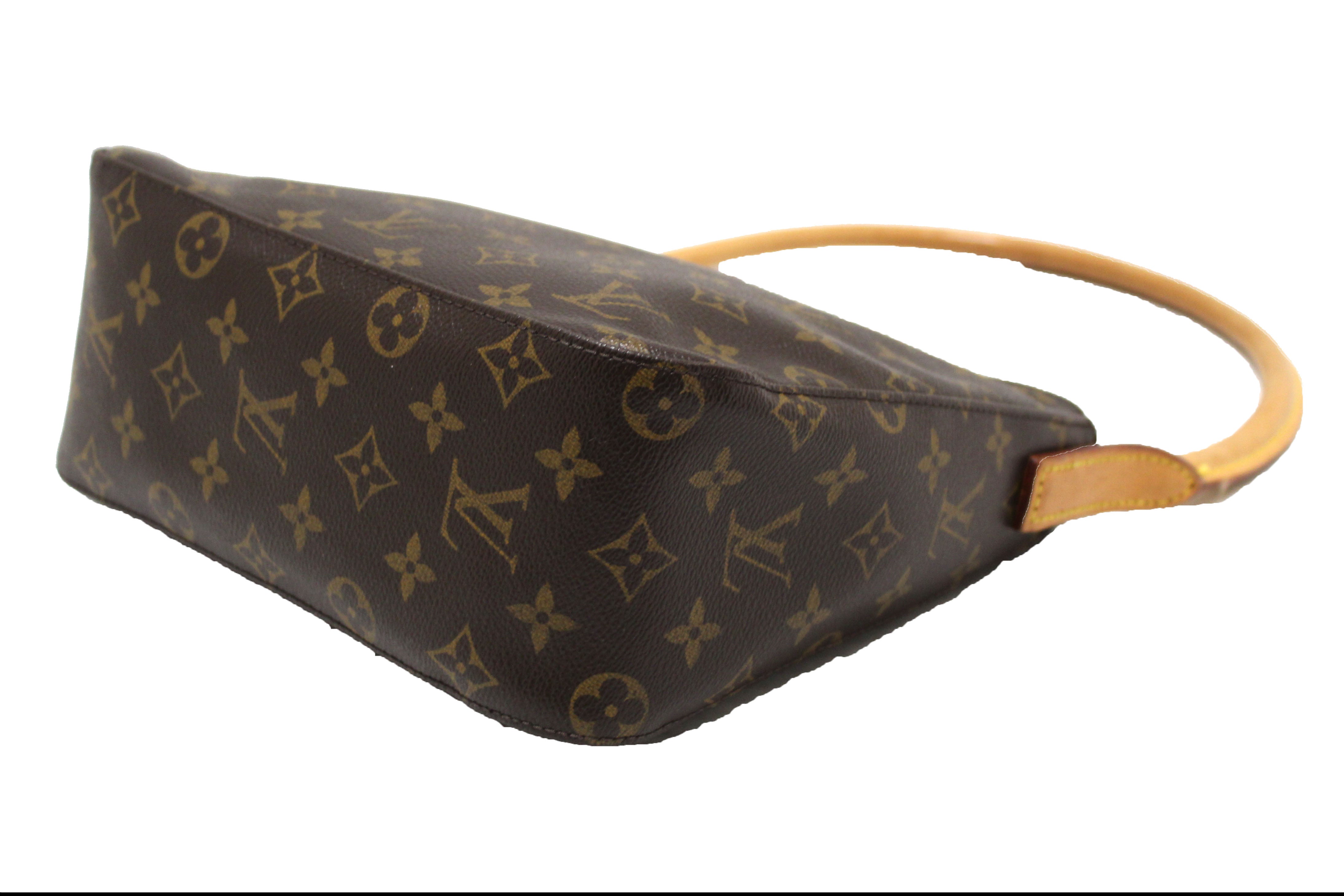 Authentic Louis Vuitton Classic Monogram Canvas Looping MM Shoulder Bag