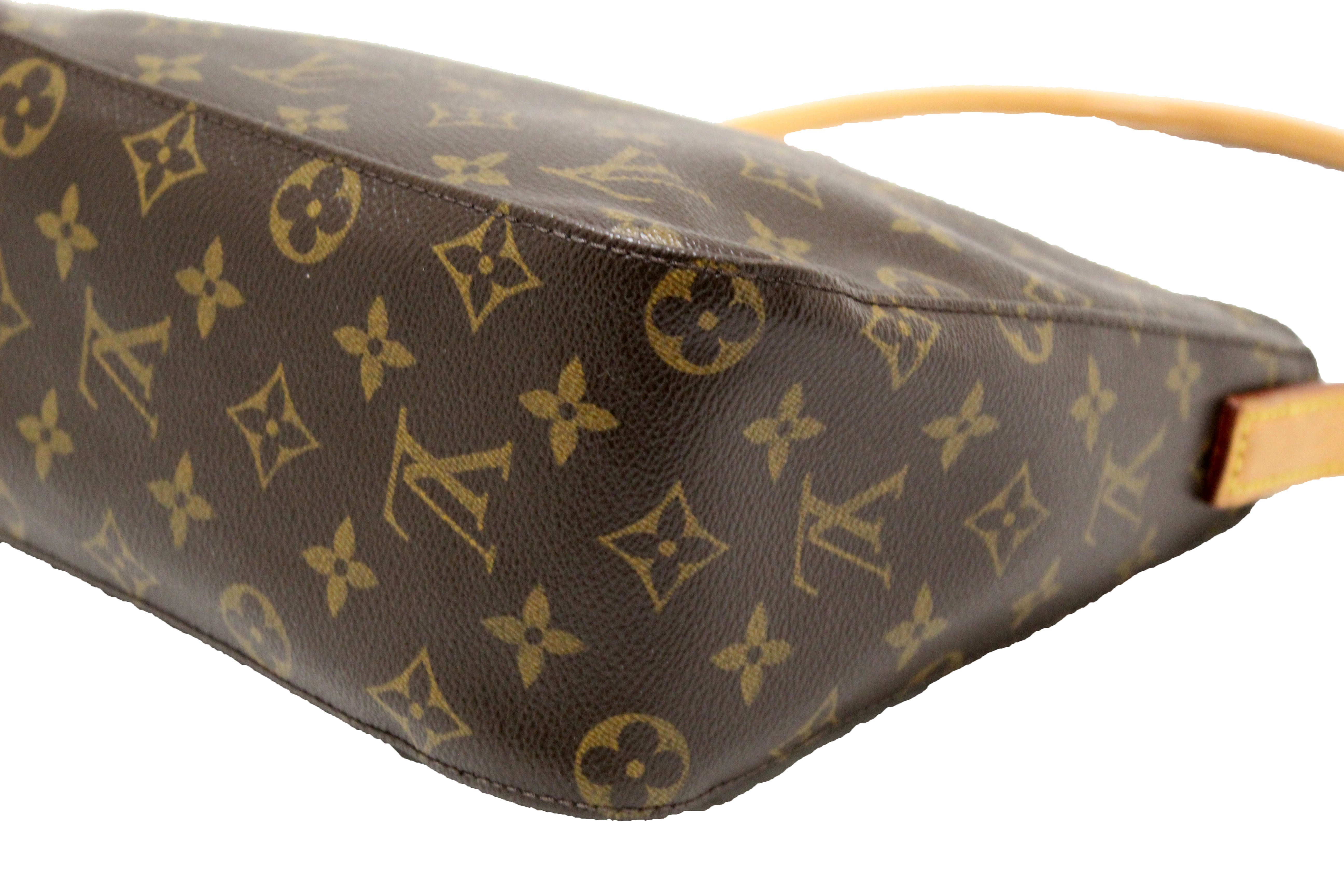 Authentic Louis Vuitton Classic Monogram Canvas Looping MM Shoulder Bag