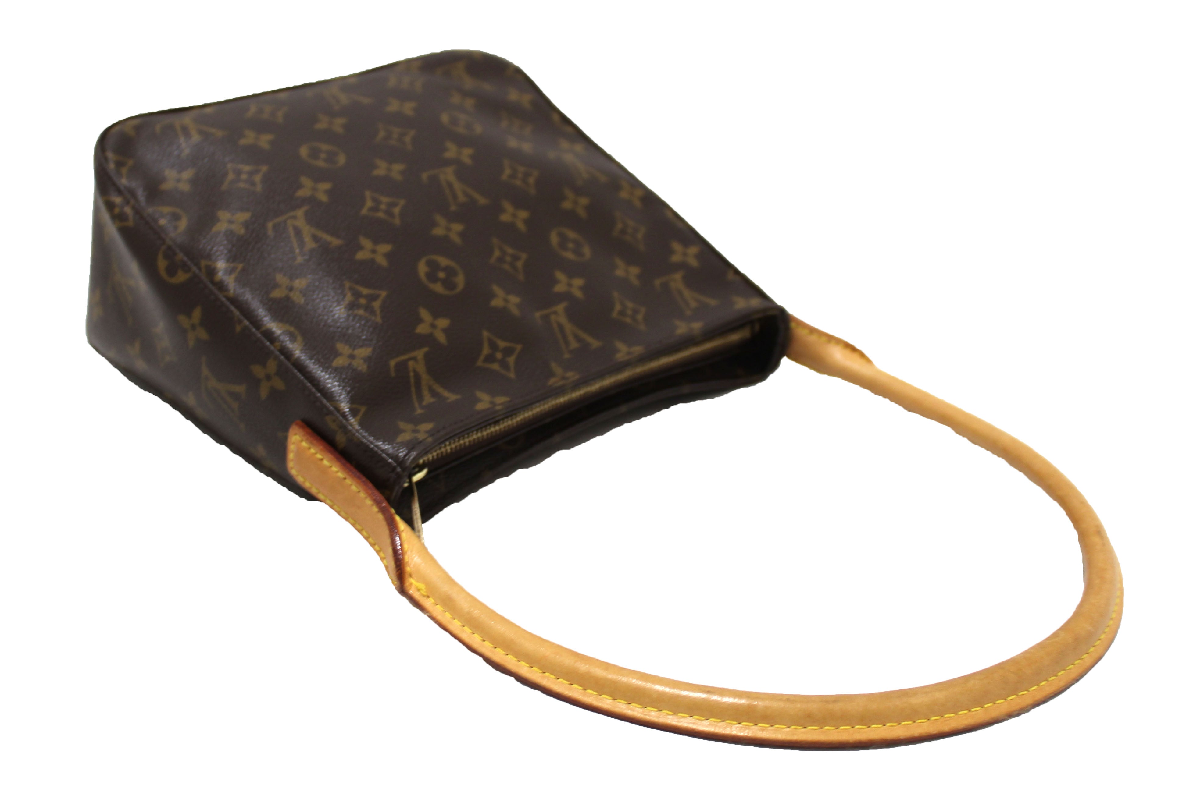 Authentic Louis Vuitton Classic Monogram Canvas Looping MM Shoulder Bag