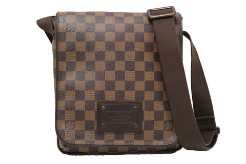 Authentic Louis Vuitton Damier Ebene Brooklyn PM Messenger Bag