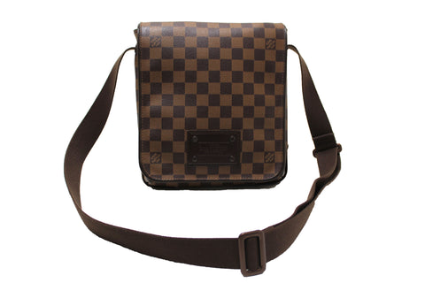 Authentic Louis Vuitton Damier Ebene Brooklyn PM Messenger Bag