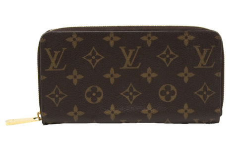 Authentic Louis Vuitton Classic Monogram Canvas Zippy with Brown Interior Wallet