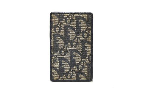 Authentic Christian Dior Oblique Navy Trotter Card Holder Wallet