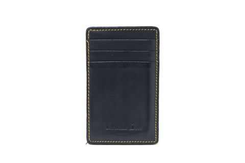 Authentic Christian Dior Oblique Navy Trotter Card Holder Wallet