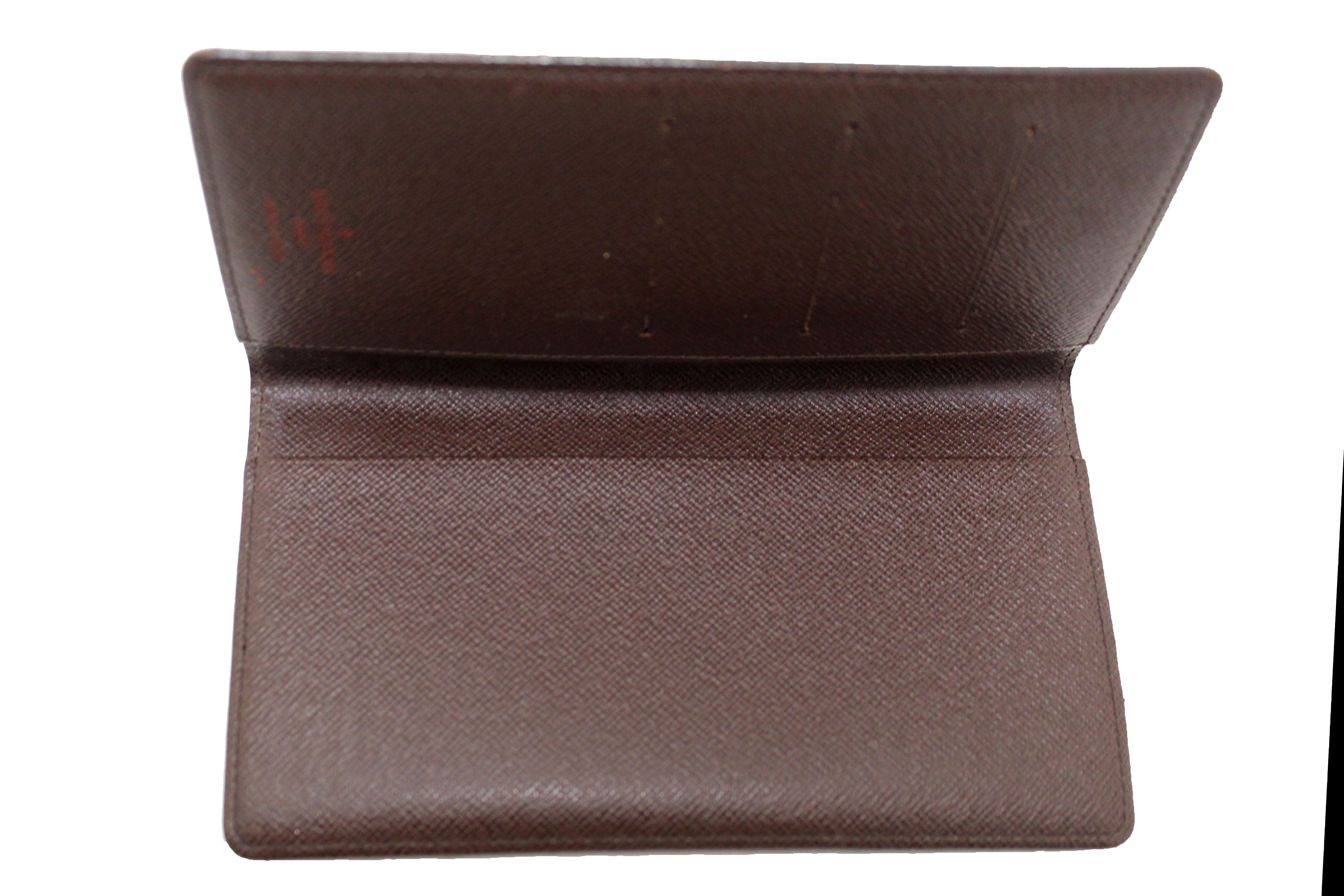 Authentic Louis Vuitton Damier Ebene Canvas Checkbook Holder